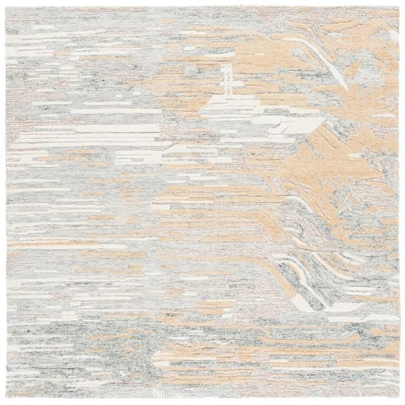 Metro MET902 Hand Tufted Indoor Area Rug - Natural/Gold - 6'x6' - Safavieh