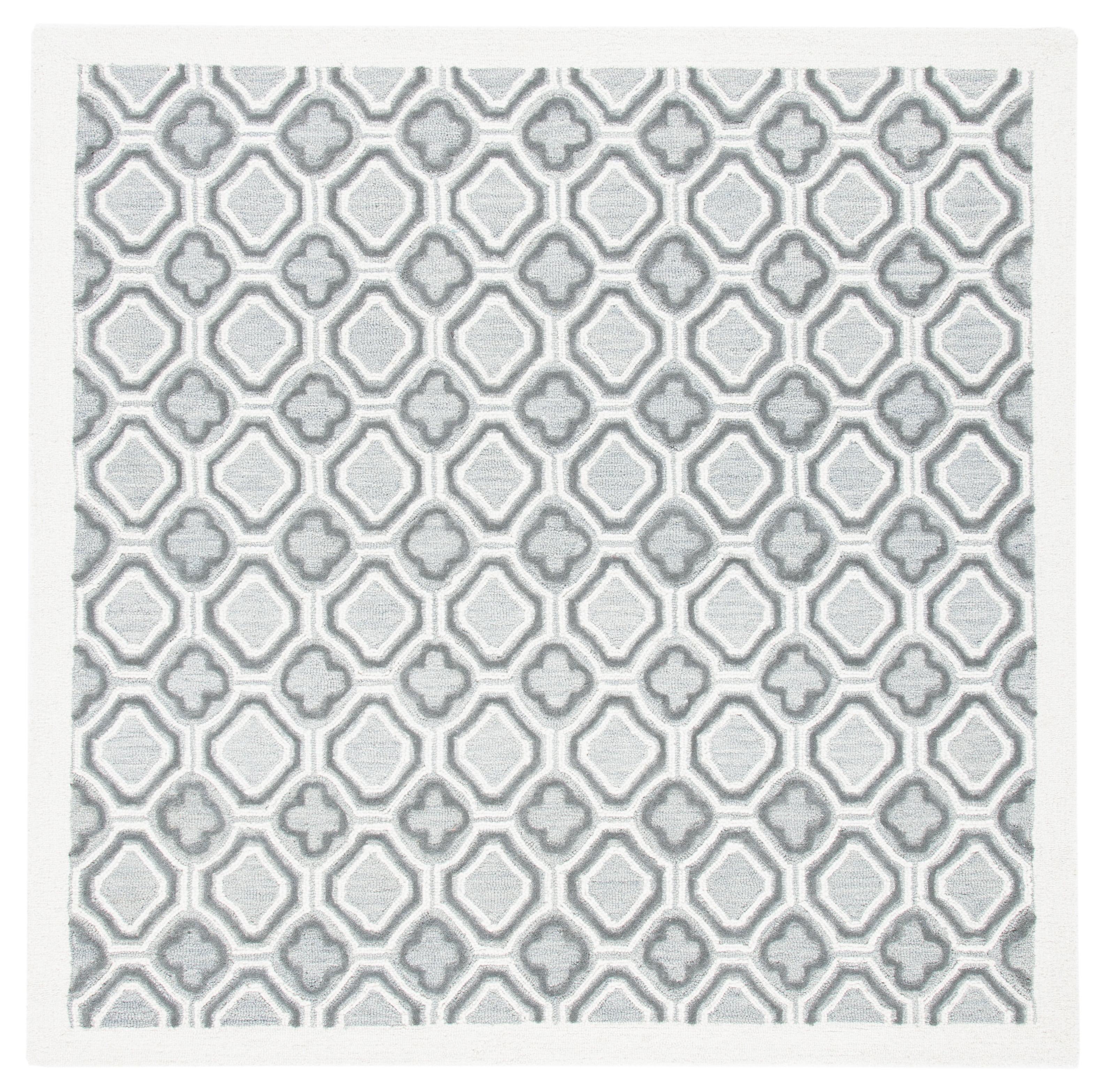 Metro MET701 Hand Tufted Area Rug - Ivory/Grey - 6'x6' - Safavieh.