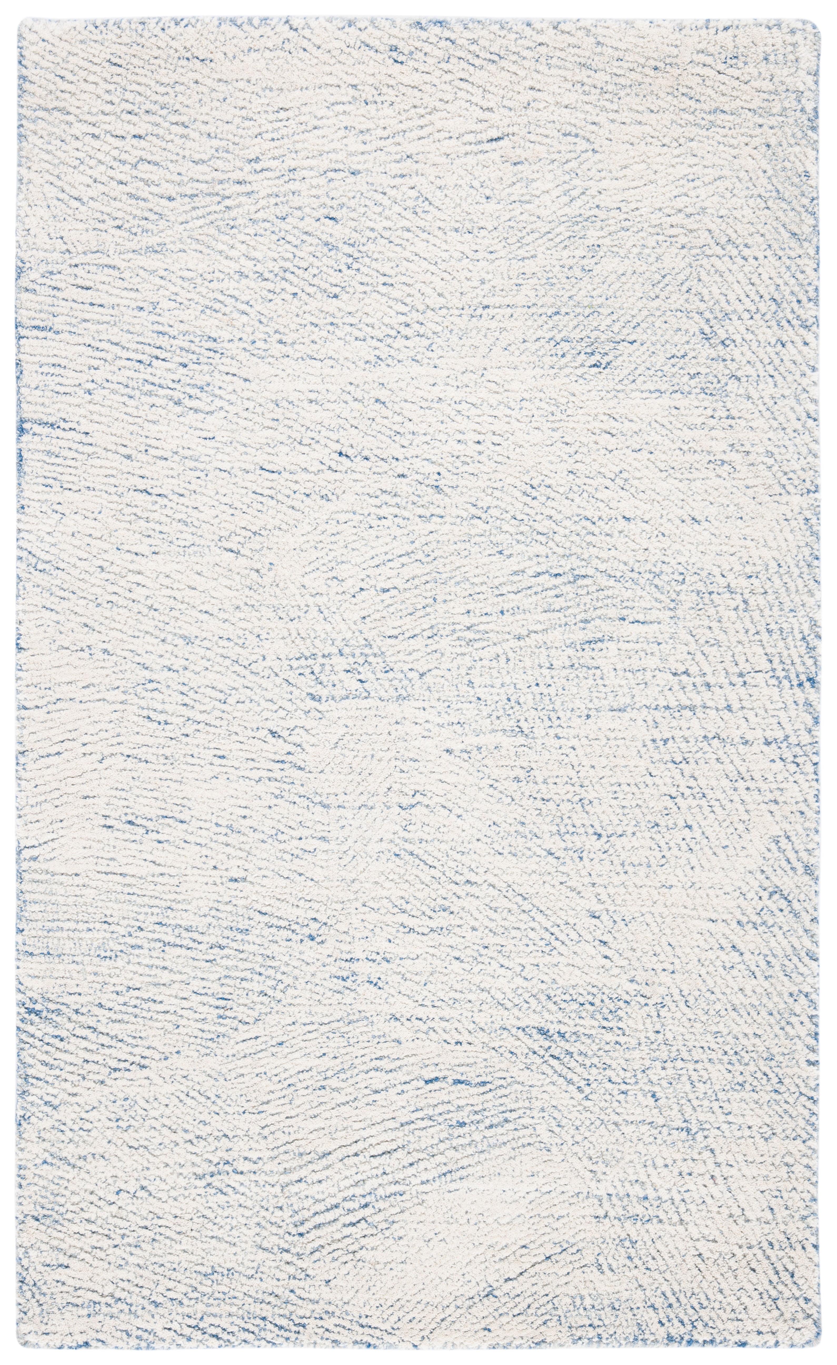 Metro MET999 Hand Tufted Indoor Area Rug - Blue/Ivory - 4'x6' - Safavieh
