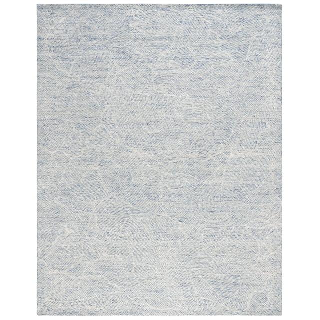 SAFAVIEH Metro Patricia Distressed Area Rug, Blue/Ivory, 9' x 12'