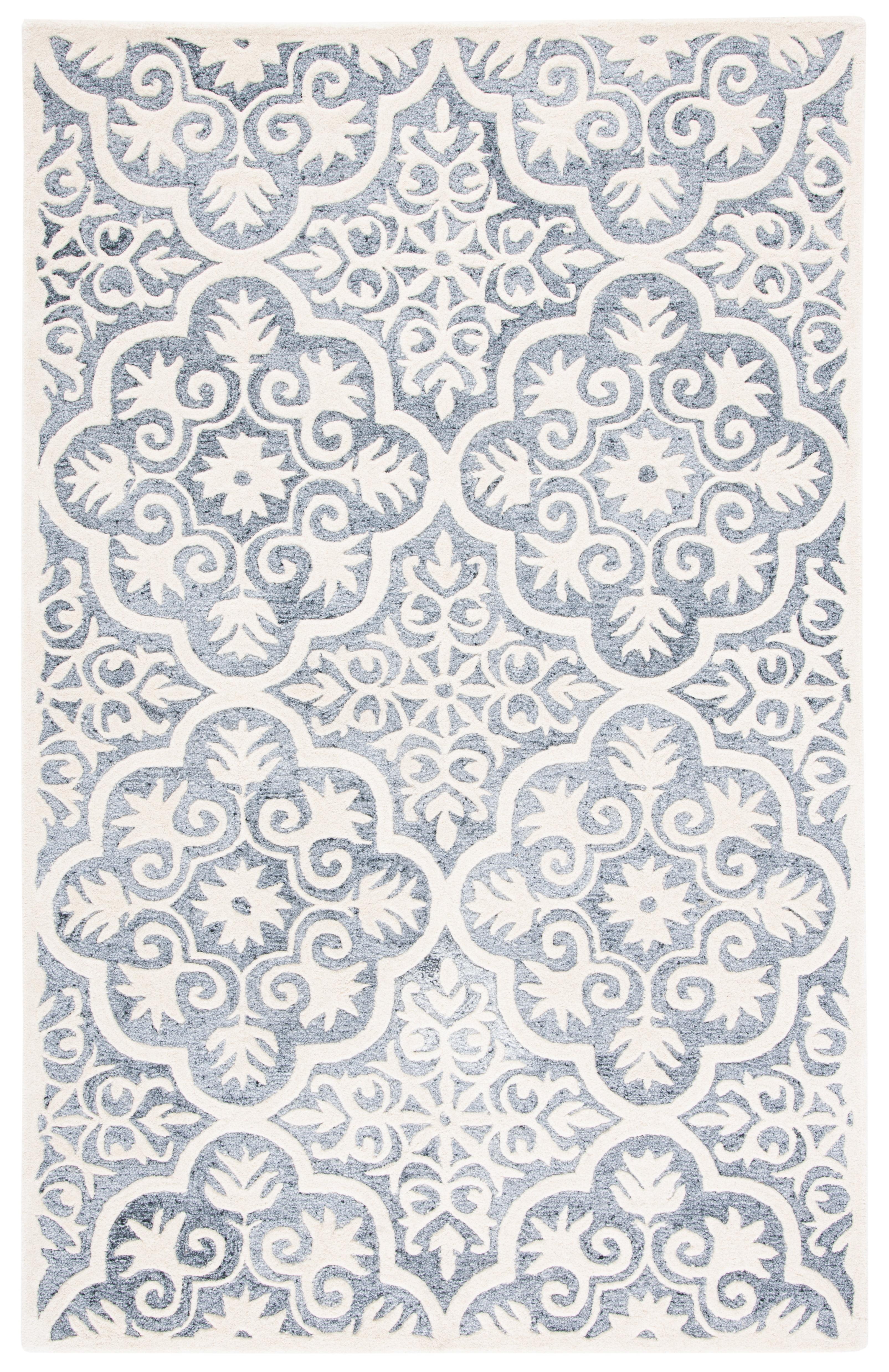 Metro MET859 Hand Tufted Indoor Area Rug - Light Blue/Ivory - 4'x6' - Safavieh