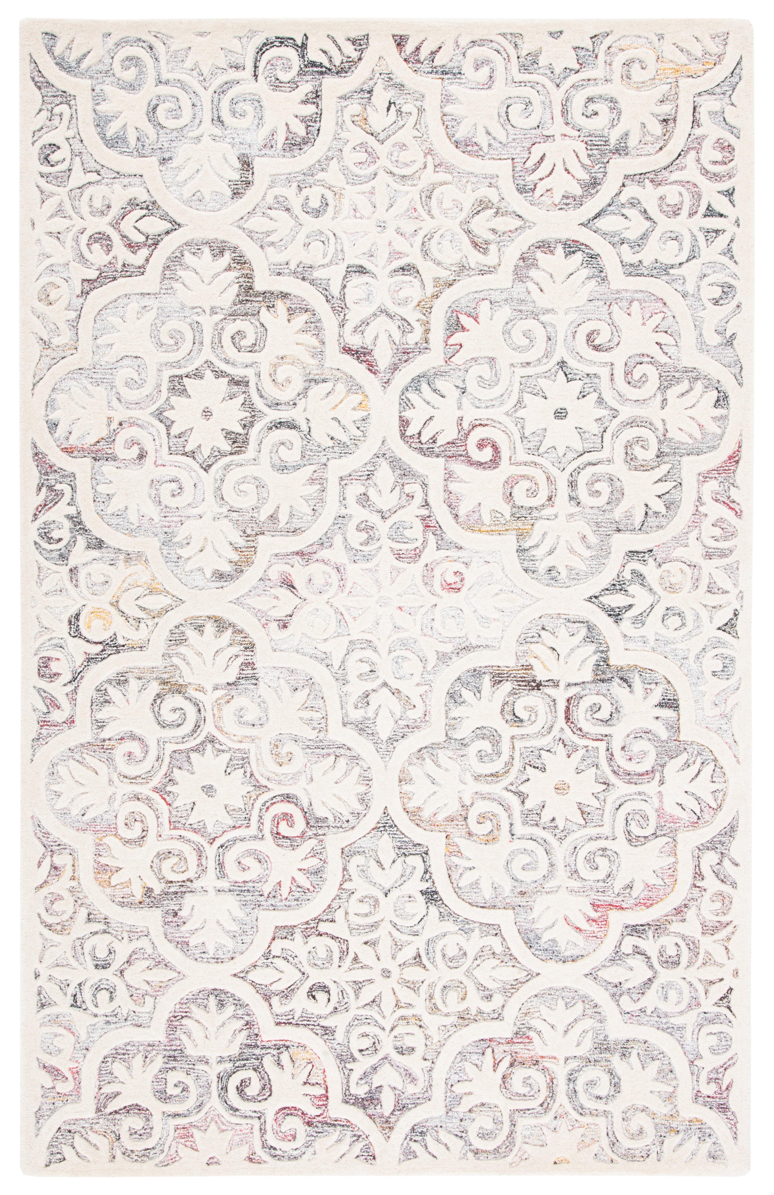 Metro MET859 Hand Tufted Indoor Area Rug - Red/Ivory - 4'x6' - Safavieh