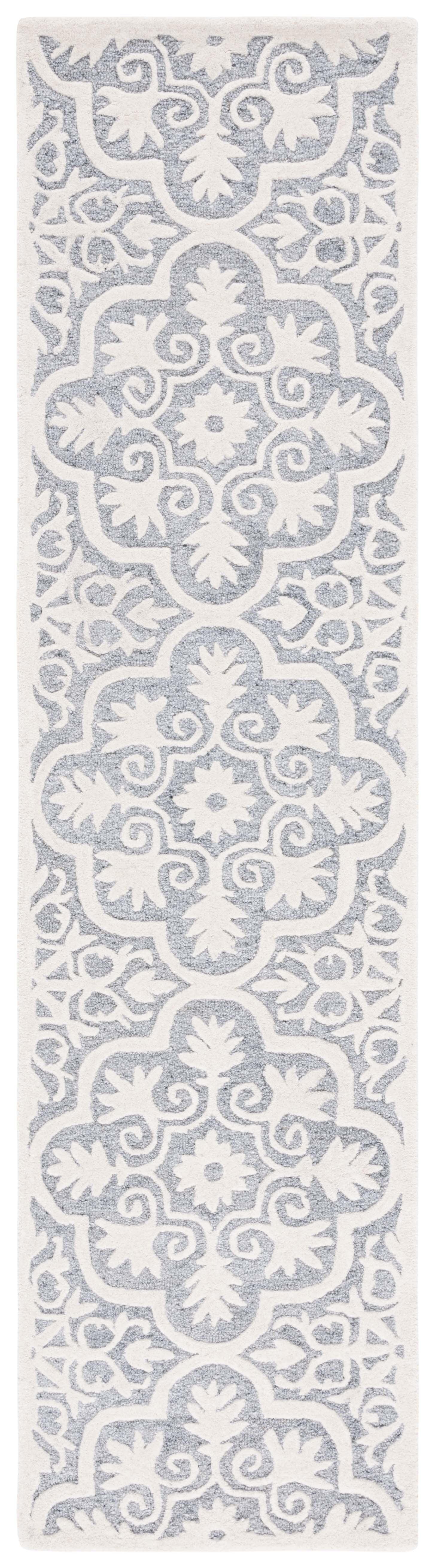 Metro MET859 Hand Tufted Indoor Runner Rug - Light Blue/Ivory - 2'3"x9' - Safavieh
