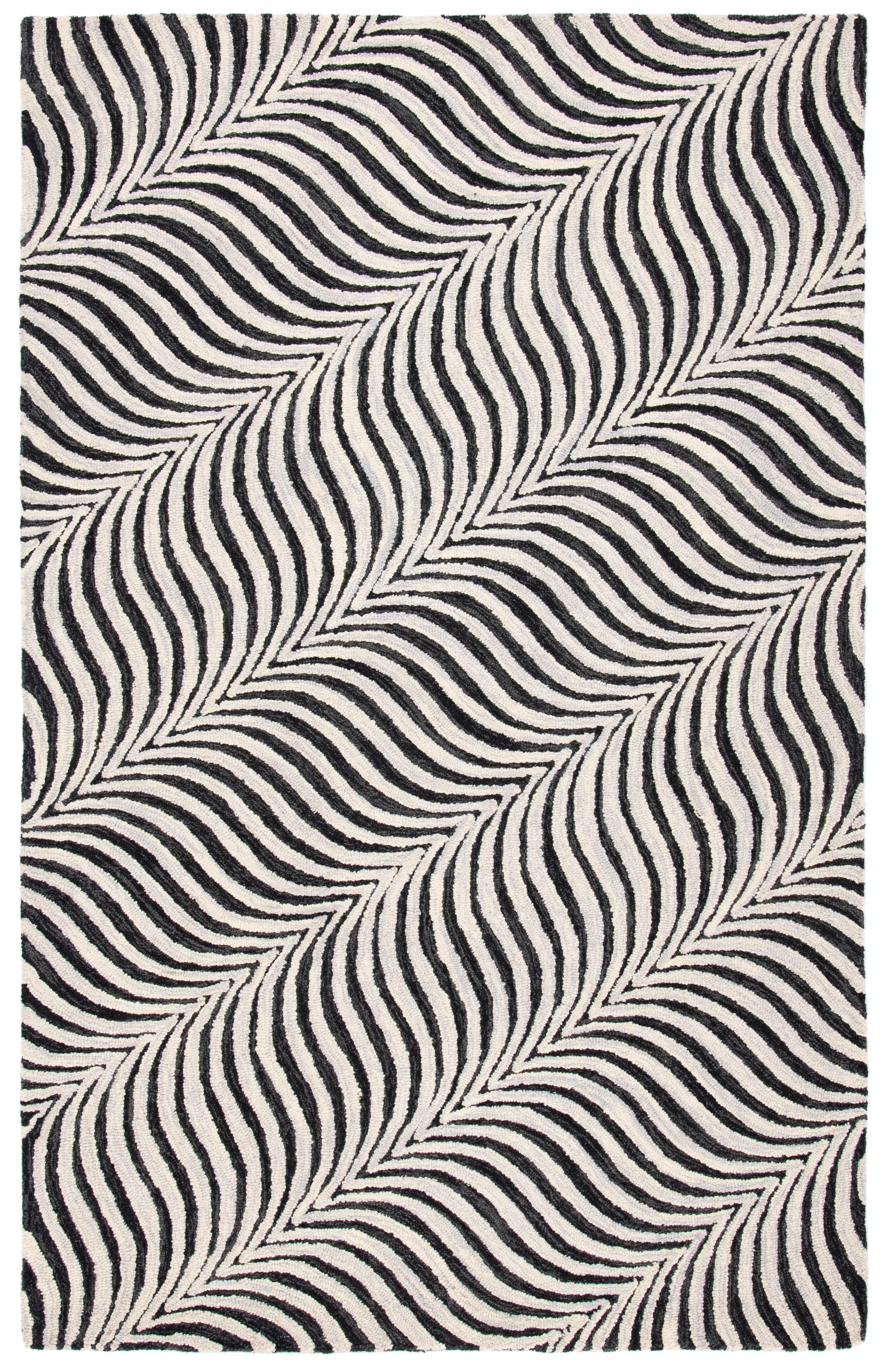 Metro MET456 Hand Tufted Area Rug - Black/Beige - 4'x6' - Safavieh.