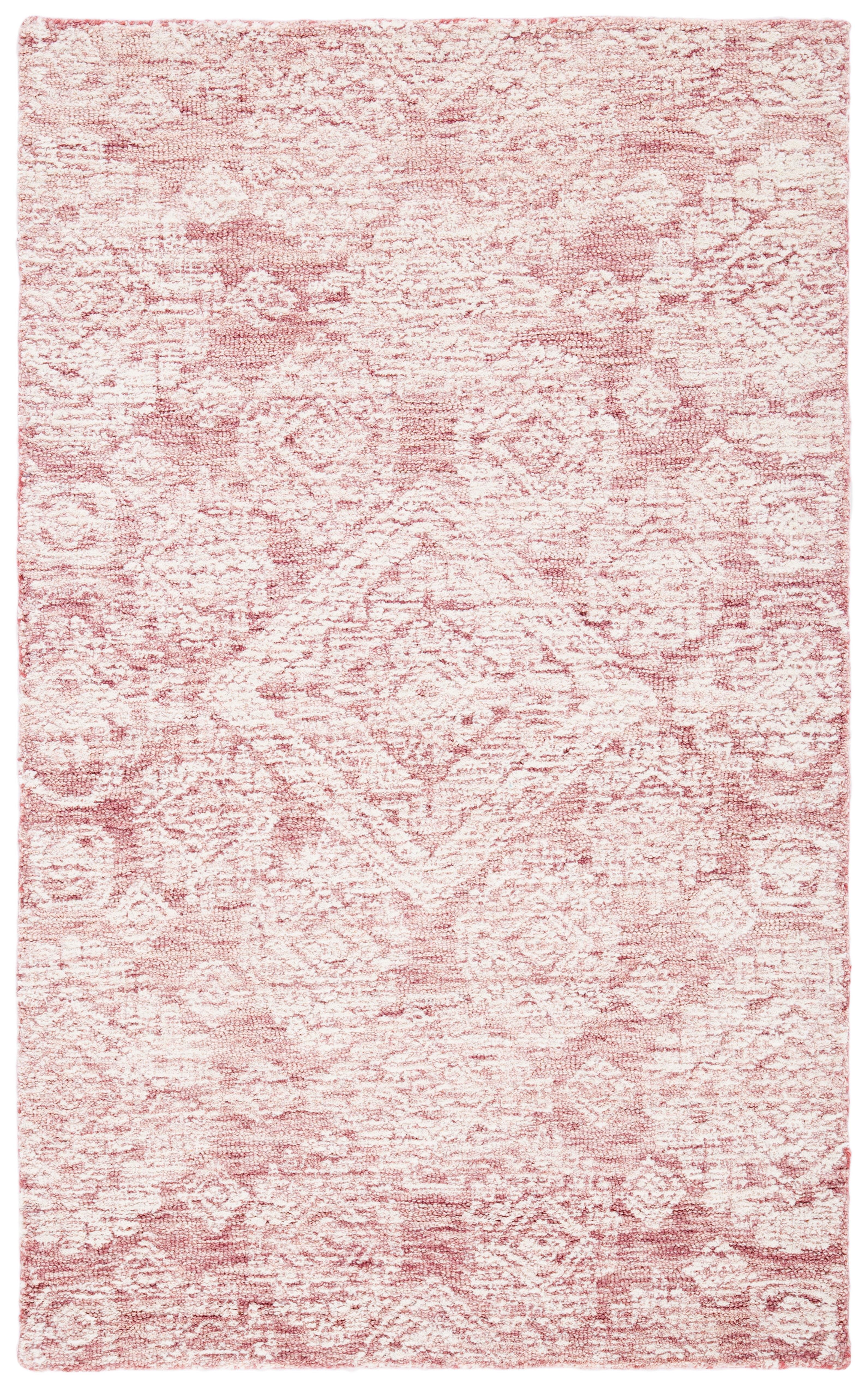Metro MET987 Hand Tufted Indoor Area Rug - Dark Pink/Ivory - 4'x6' - Safavieh