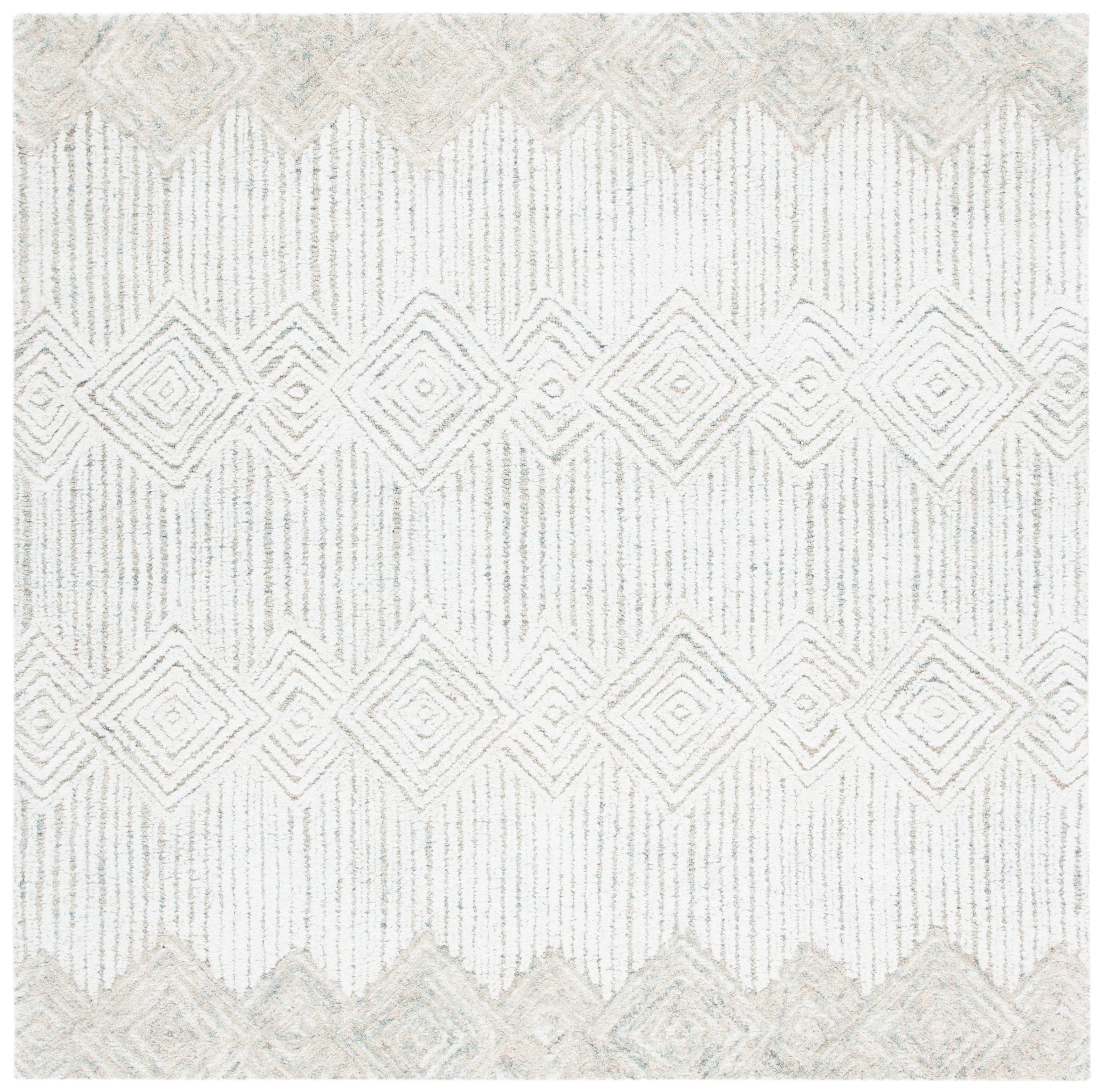 Metro MET401 Hand Tufted Area Rug - Beige/Ivory - 6'x6' - Safavieh.