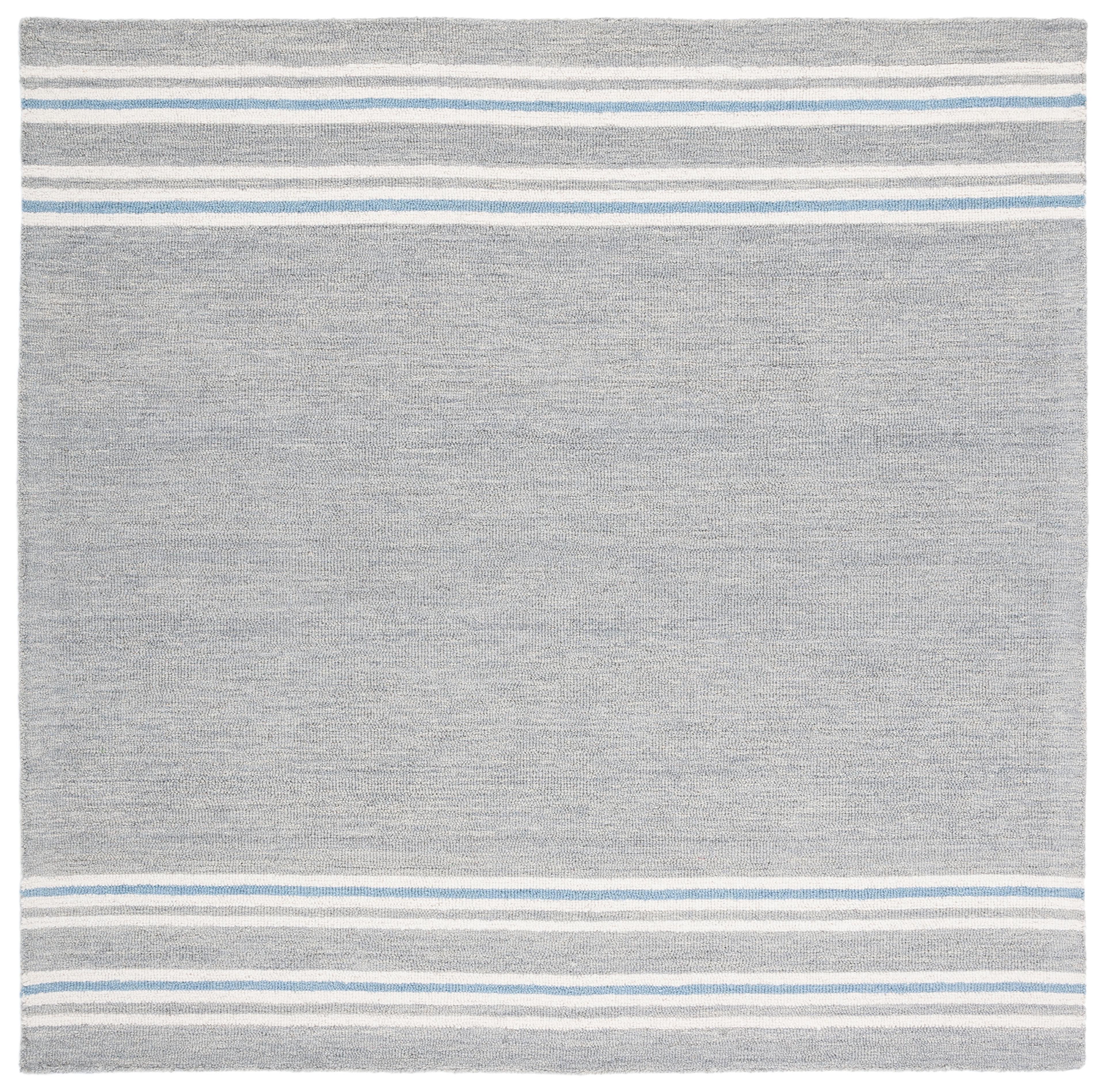 Metro MET603 Hand Tufted Indoor Area Rug - Grey/Blue - 6'x6' - Safavieh