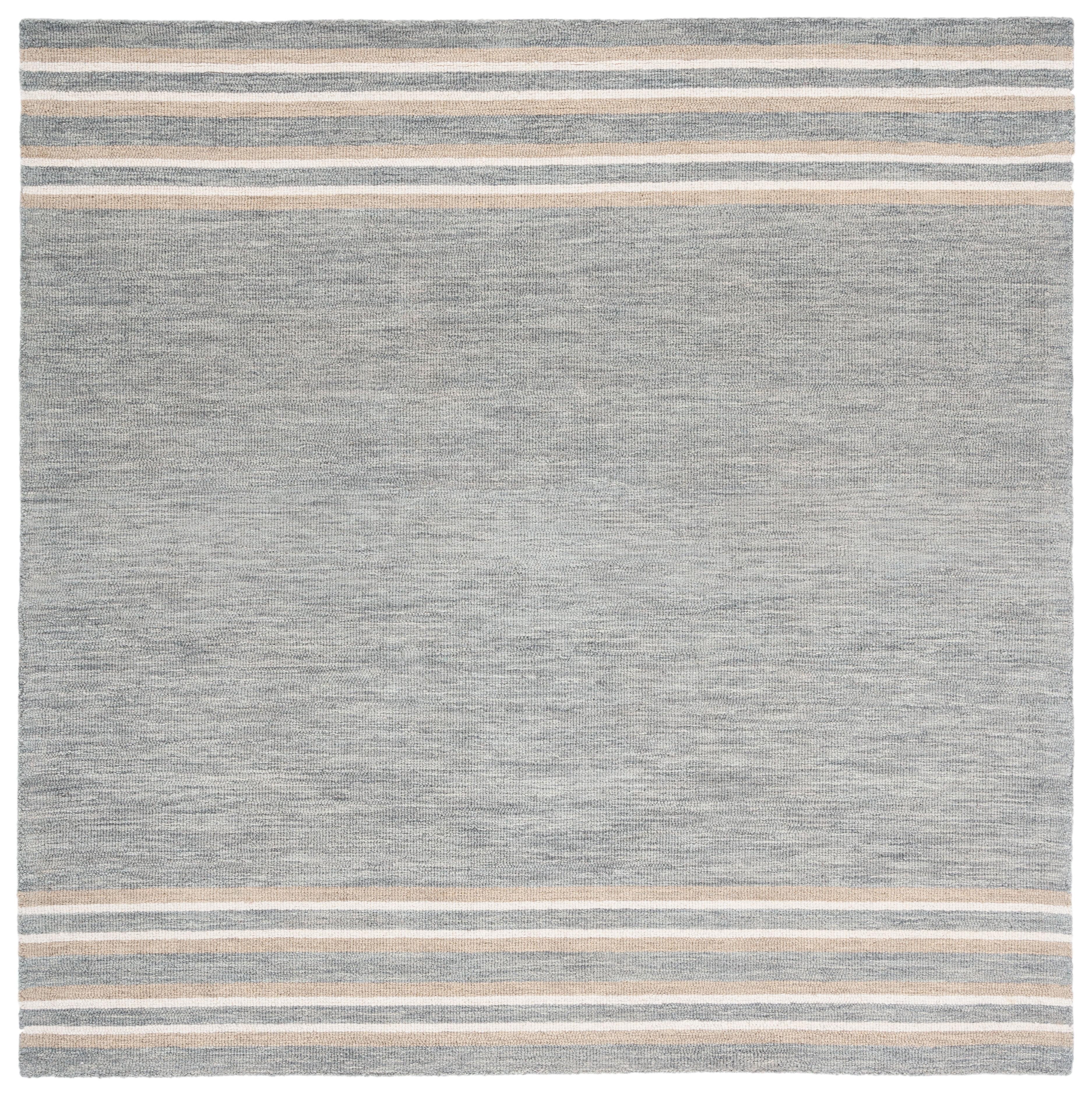Metro MET603 Hand Tufted Indoor Area Rug - Grey/Brown - 6'x6' - Safavieh
