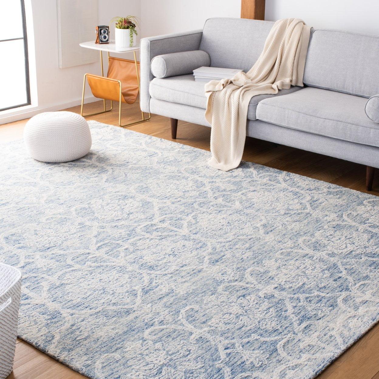 Metro MET996 Hand Tufted Indoor Area Rug - Blue/Ivory - 8'x10' - Safavieh