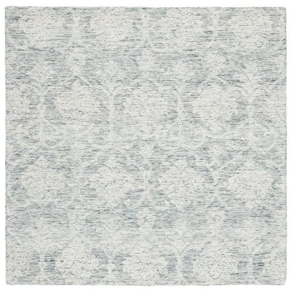 Metro MET996 Hand Tufted Indoor Area Rug - Dark Grey/Ivory - 6'x6' - Safavieh