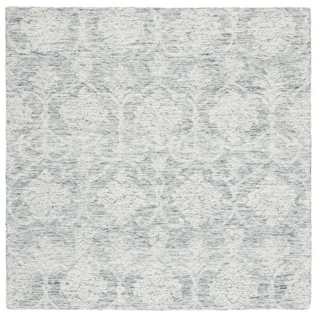 Metro MET996 Hand Tufted Indoor Area Rug - Dark Grey/Ivory - 6'x6' - Safavieh