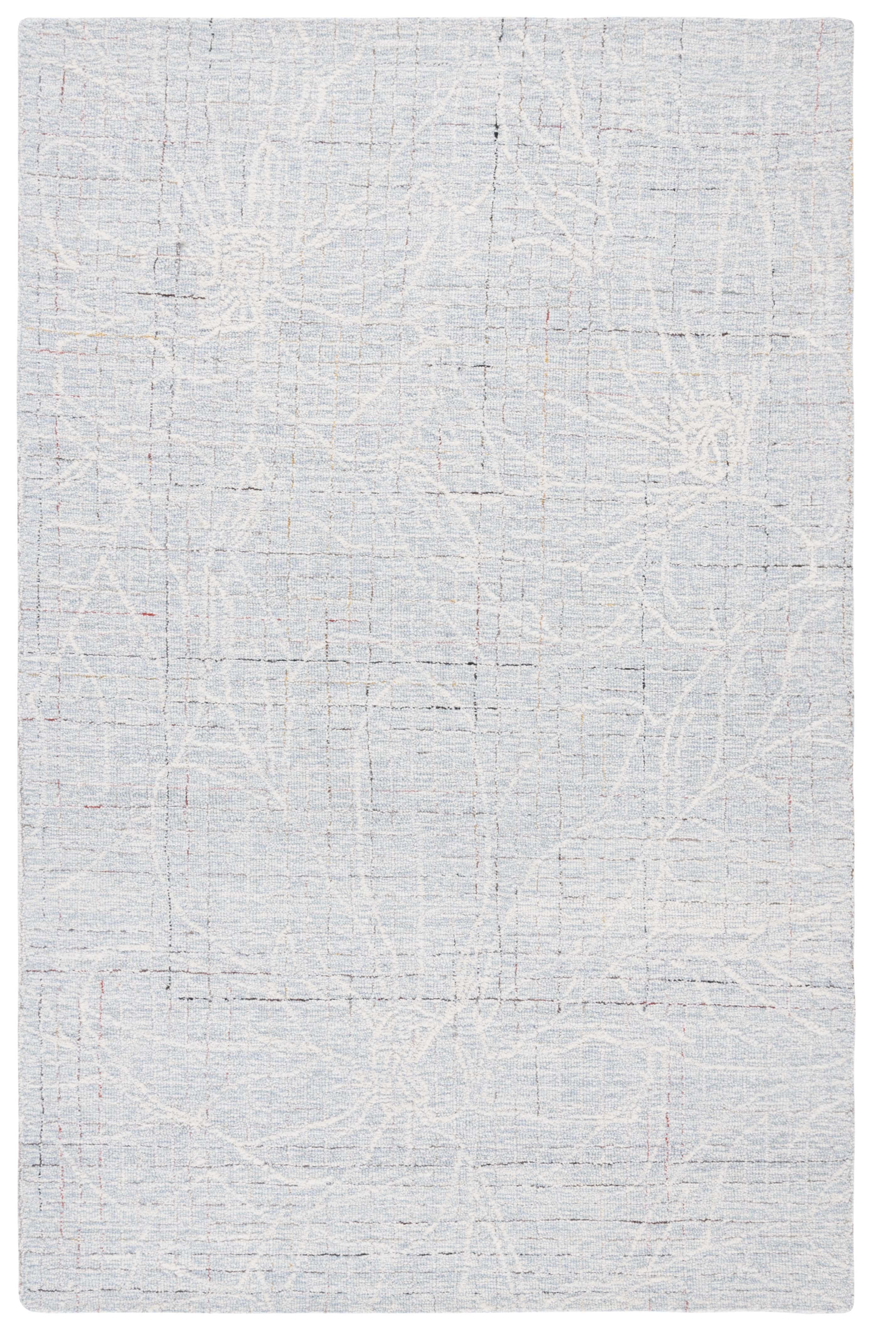 Metro MET881 Hand Tufted Indoor Area Rug - Blue/Ivory - 8'x10' - Safavieh
