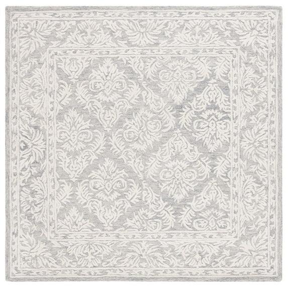 Metro MET865 Hand Tufted Indoor Area Rug - Dark Grey/Ivory - 6'x6' - Safavieh