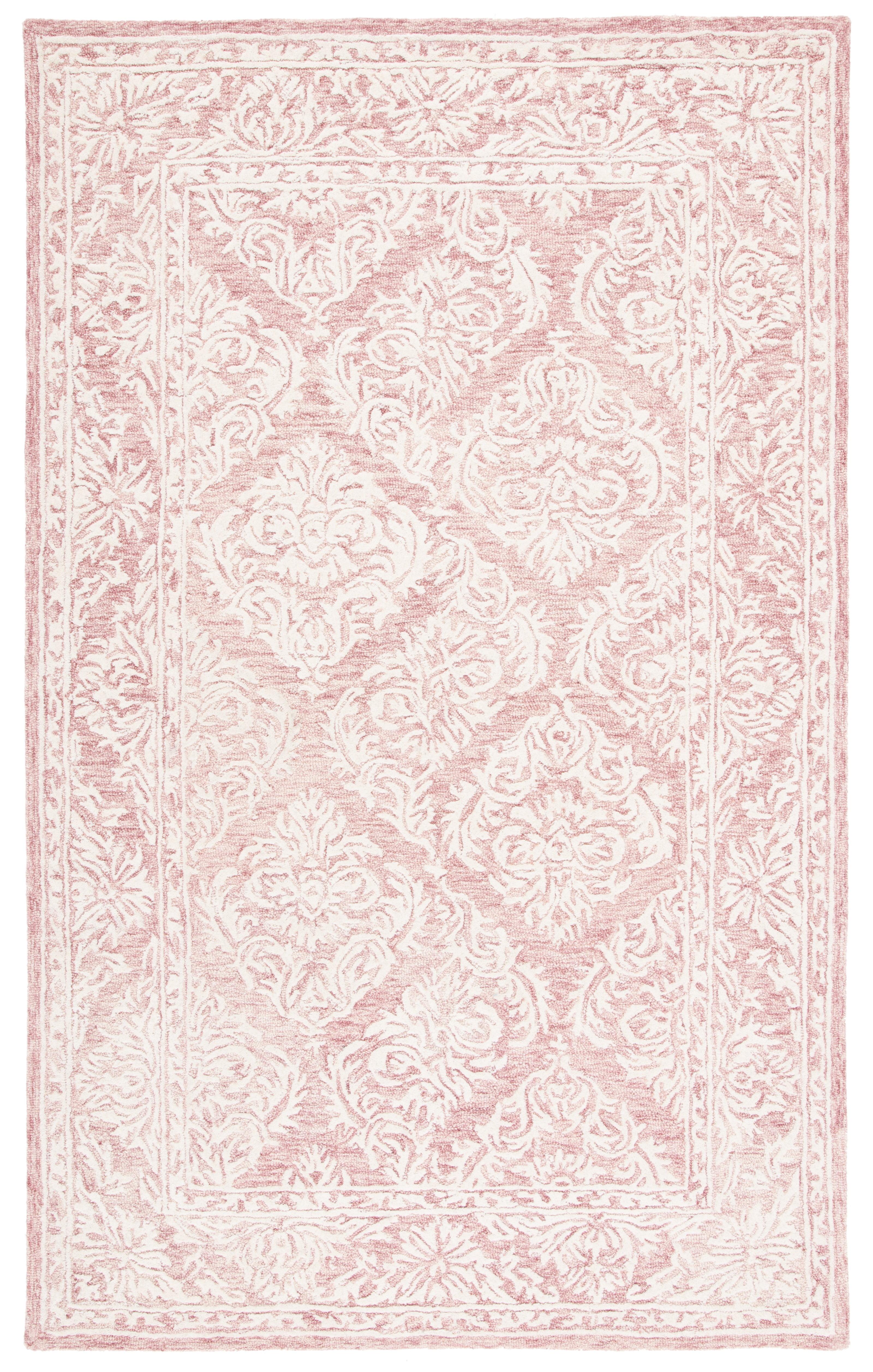 Metro MET865 Hand Tufted Indoor Area Rug - Pink/Ivory - 5'x8' - Safavieh