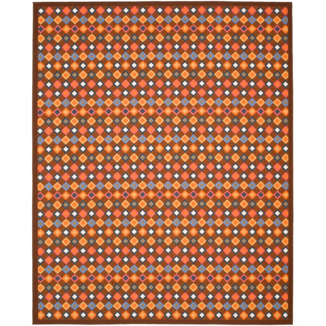 Metropolis Geometric Multicolor Synthetic Area Rug