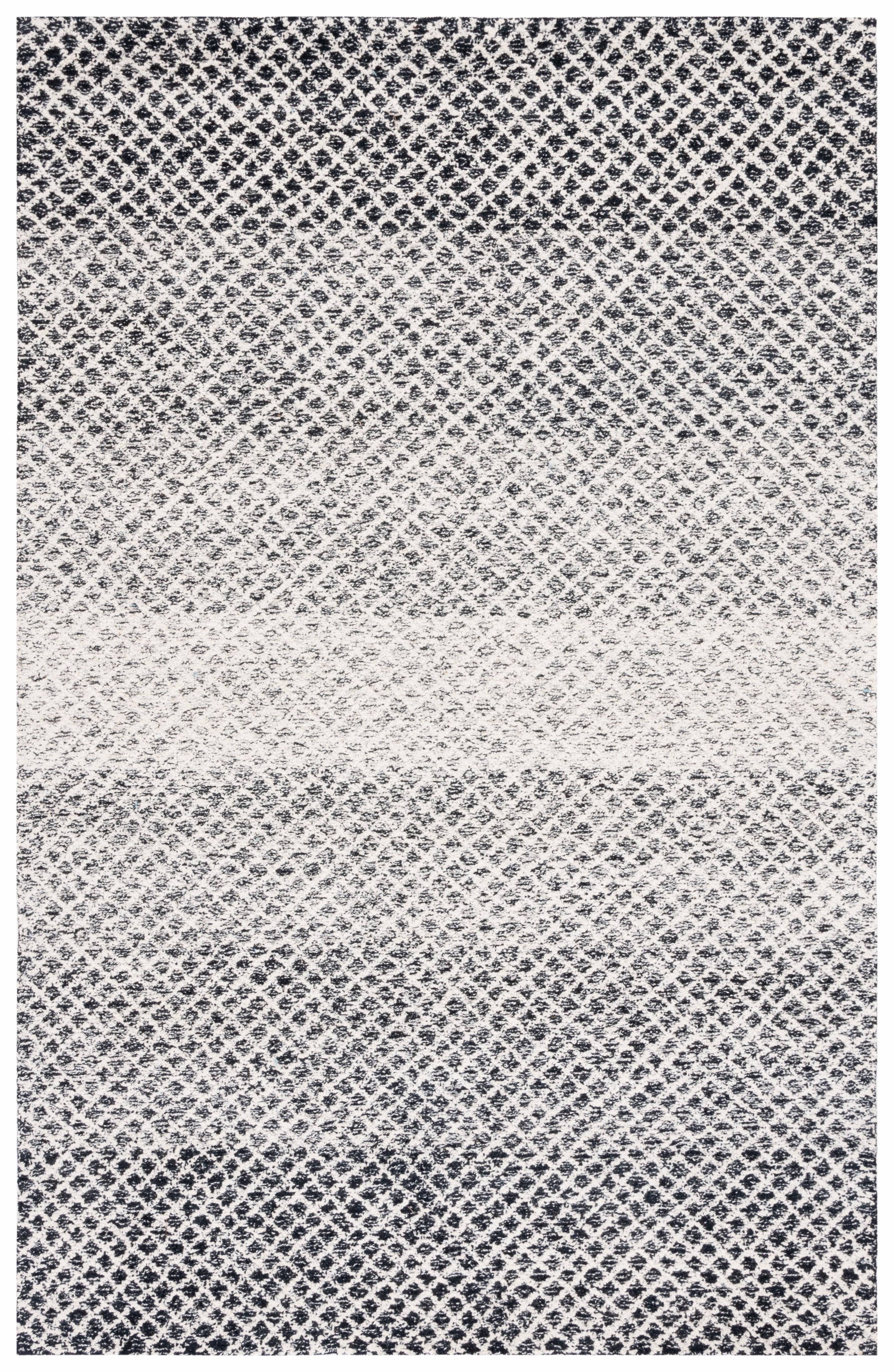 Micro-Loop MLP353 Hand Tufted Indoor Area Rug - Black/Ivory - 4'x6' - Safavieh