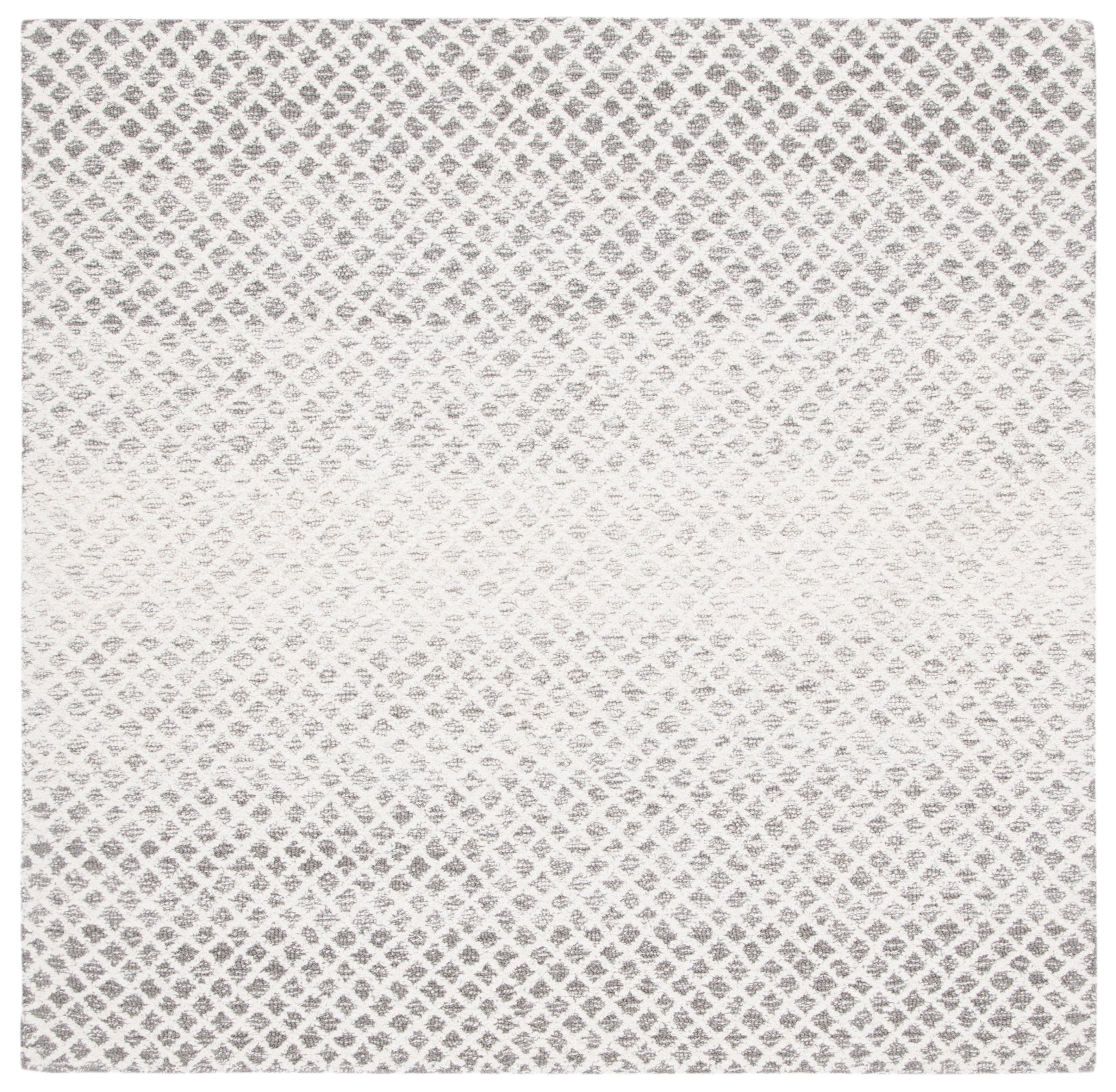 Micro-Loop MLP353 Hand Tufted Indoor Area Rug - Grey/Ivory - 5'x5' - Safavieh