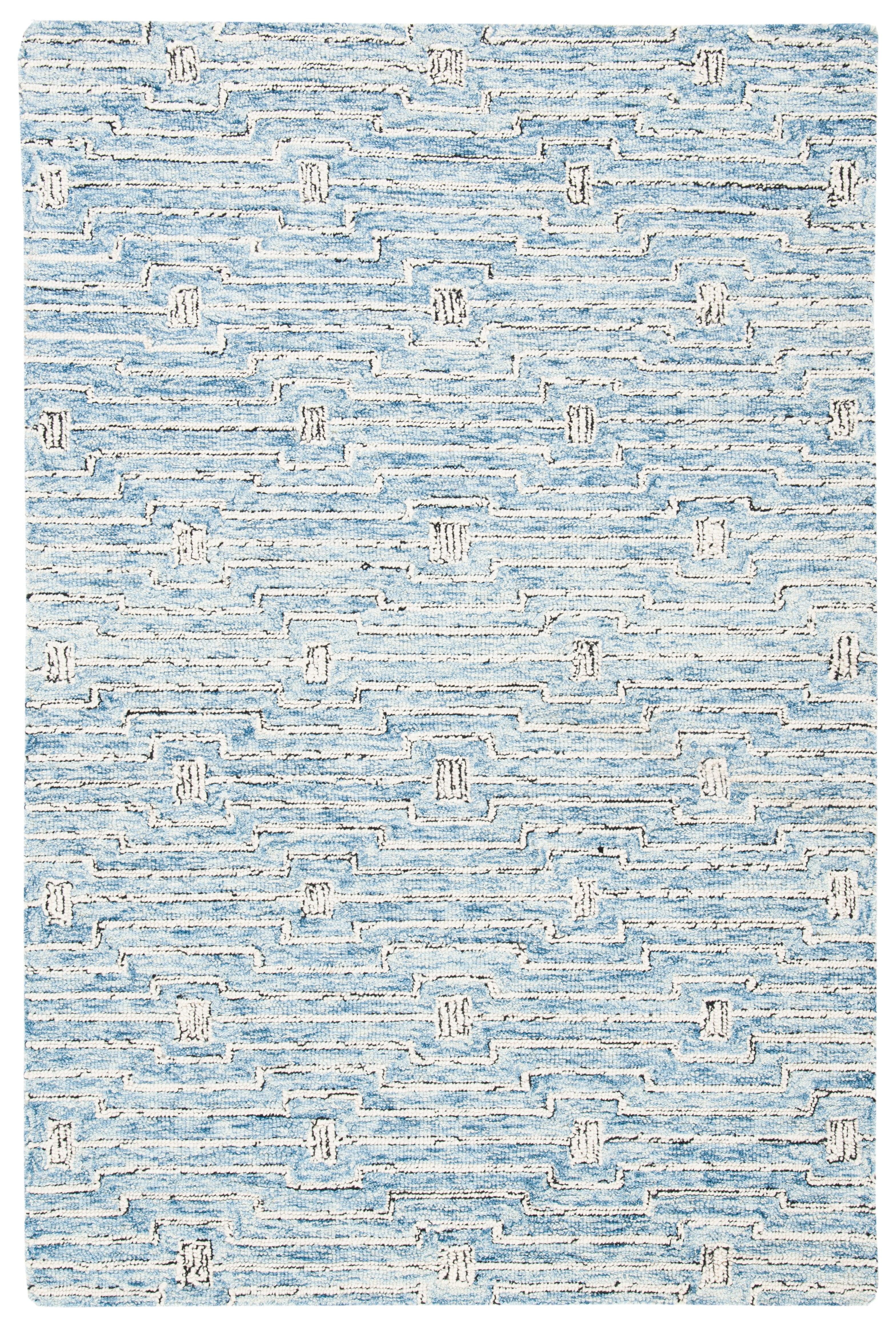 Micro-Loop MLP178 Hand Tufted Area Rug - Light Blue/Ivory - 4'x6' - Safavieh.