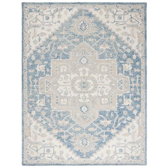 Micro-Loop MLP503 Hand Tufted Indoor Area Rug - Blue/Ivory - 8'x10' - Safavieh
