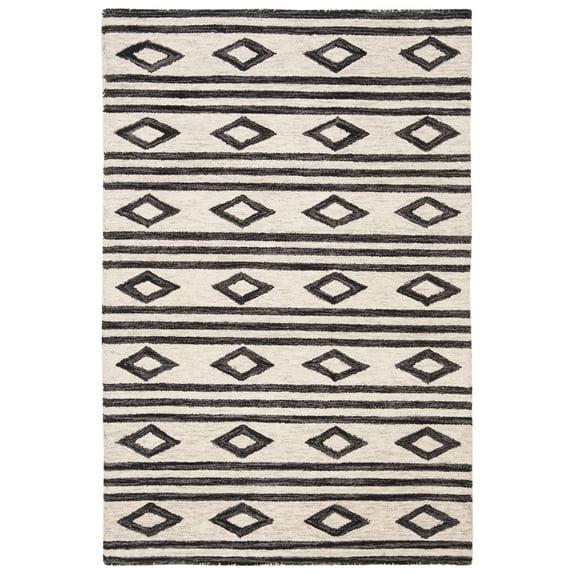 Micro-Loop MLP153 Hand Tufted Indoor Accent Rug - Ivory/Charcoal - 2'6"x4' - Safavieh