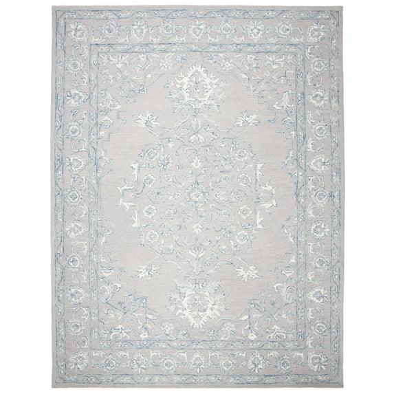 Micro-Loop MLP504 Hand Tufted Indoor Accent Rug - Light Grey/Ivory - 4'x6' - Safavieh