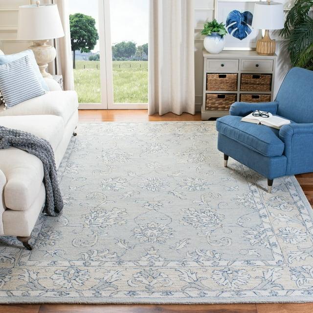 Micro-Loop MLP535 Hand Tufted Area Rug - Blue/Beige - 8'x10' - Safavieh.