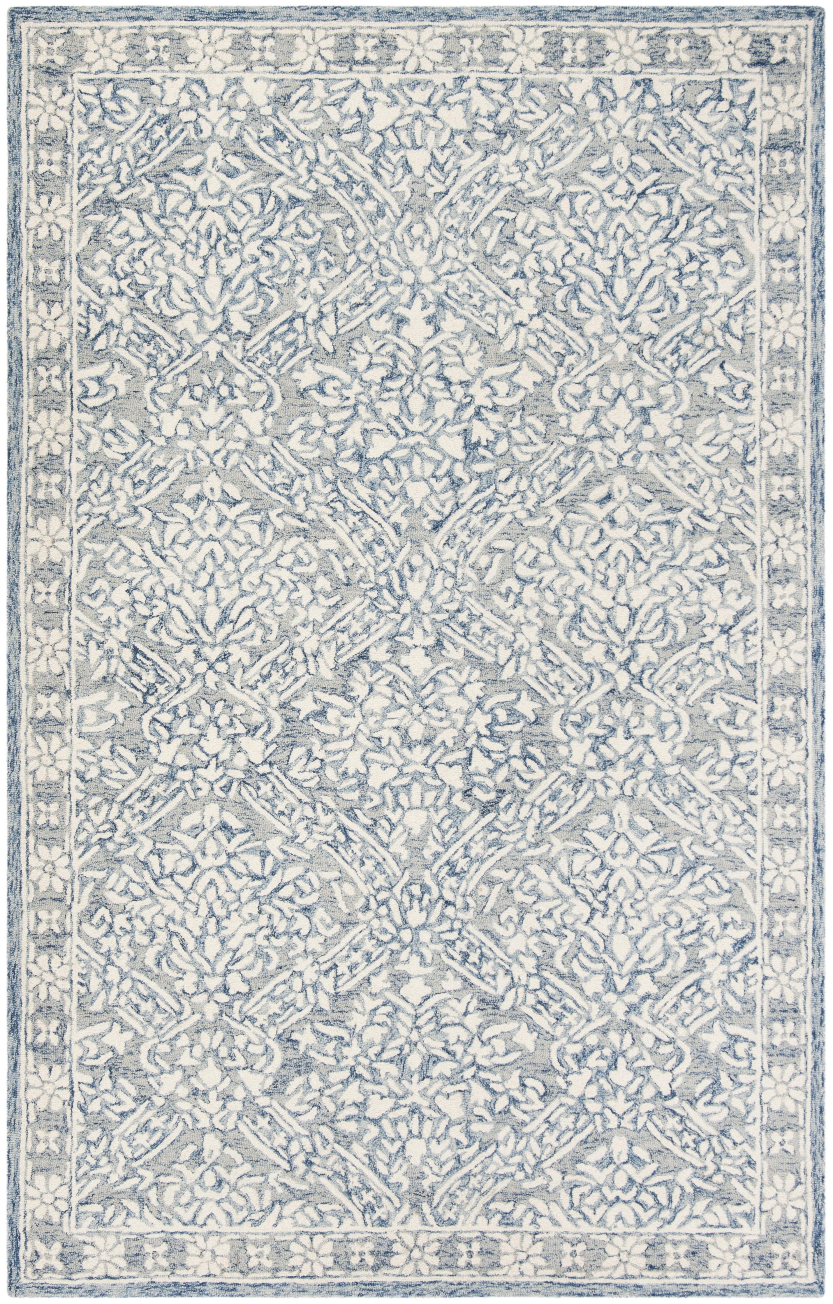 Micro-Loop MLP510 Hand Tufted Area Rug - Blue/Ivory - 3'x5' - Safavieh.
