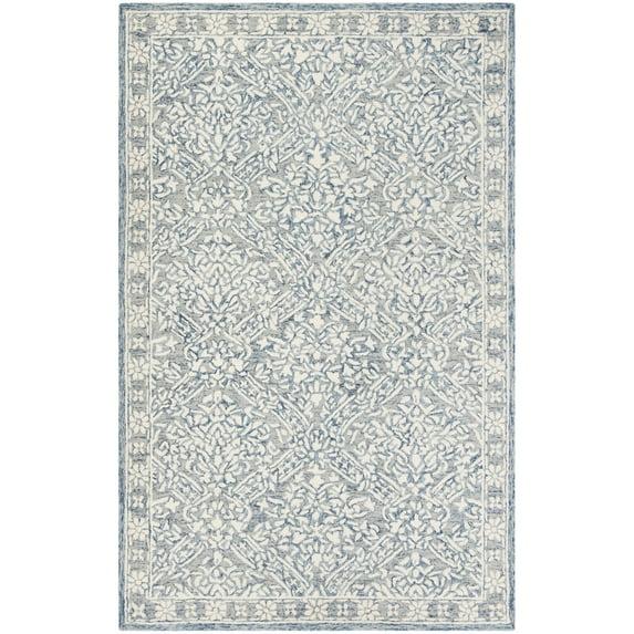 Micro-Loop MLP510 Hand Tufted Area Rug - Blue/Ivory - 4'x6' - Safavieh.