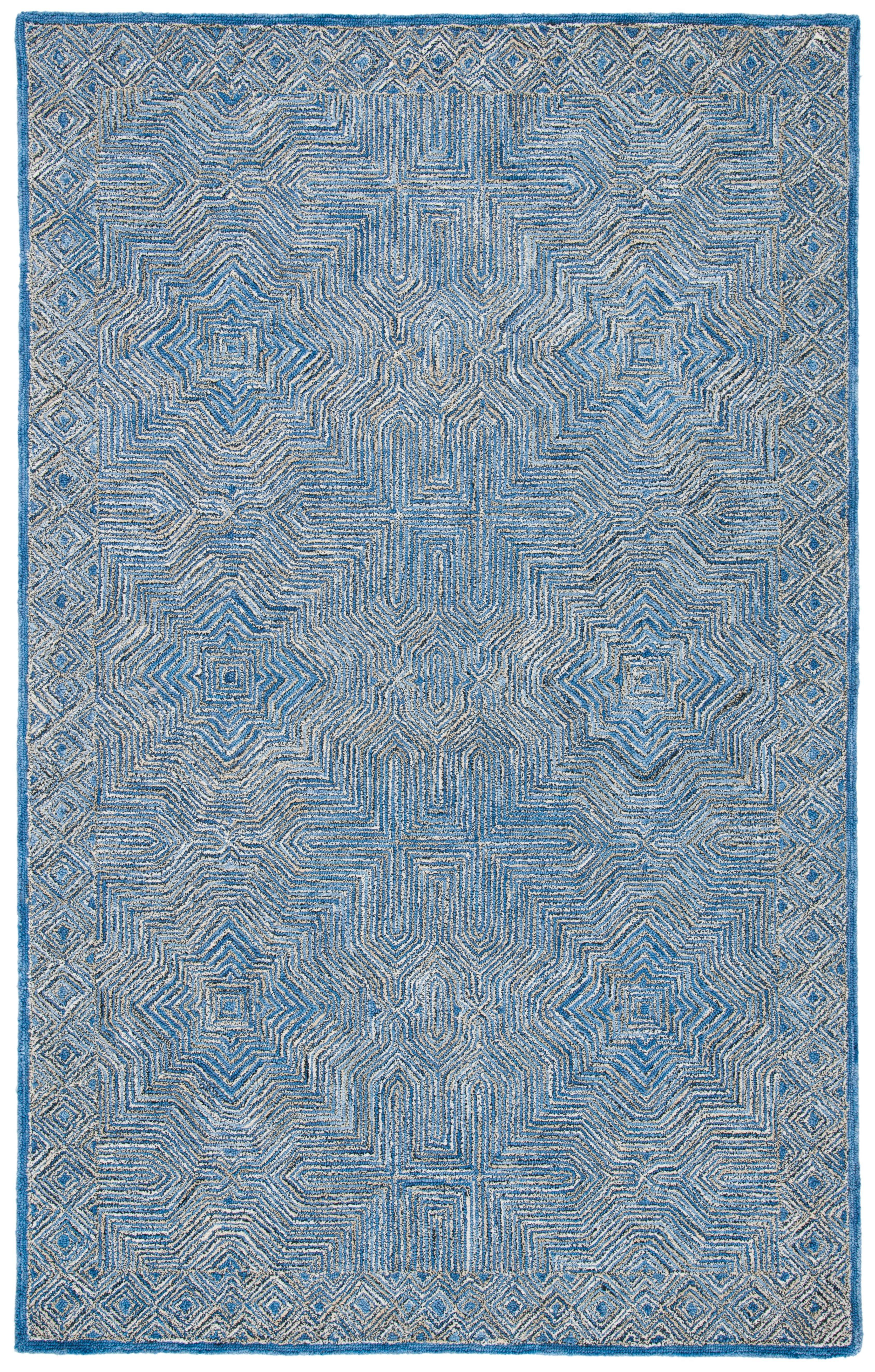 Micro-Loop MLP975 Hand Tufted Area Rug - Blue - 5'x8' - Safavieh.