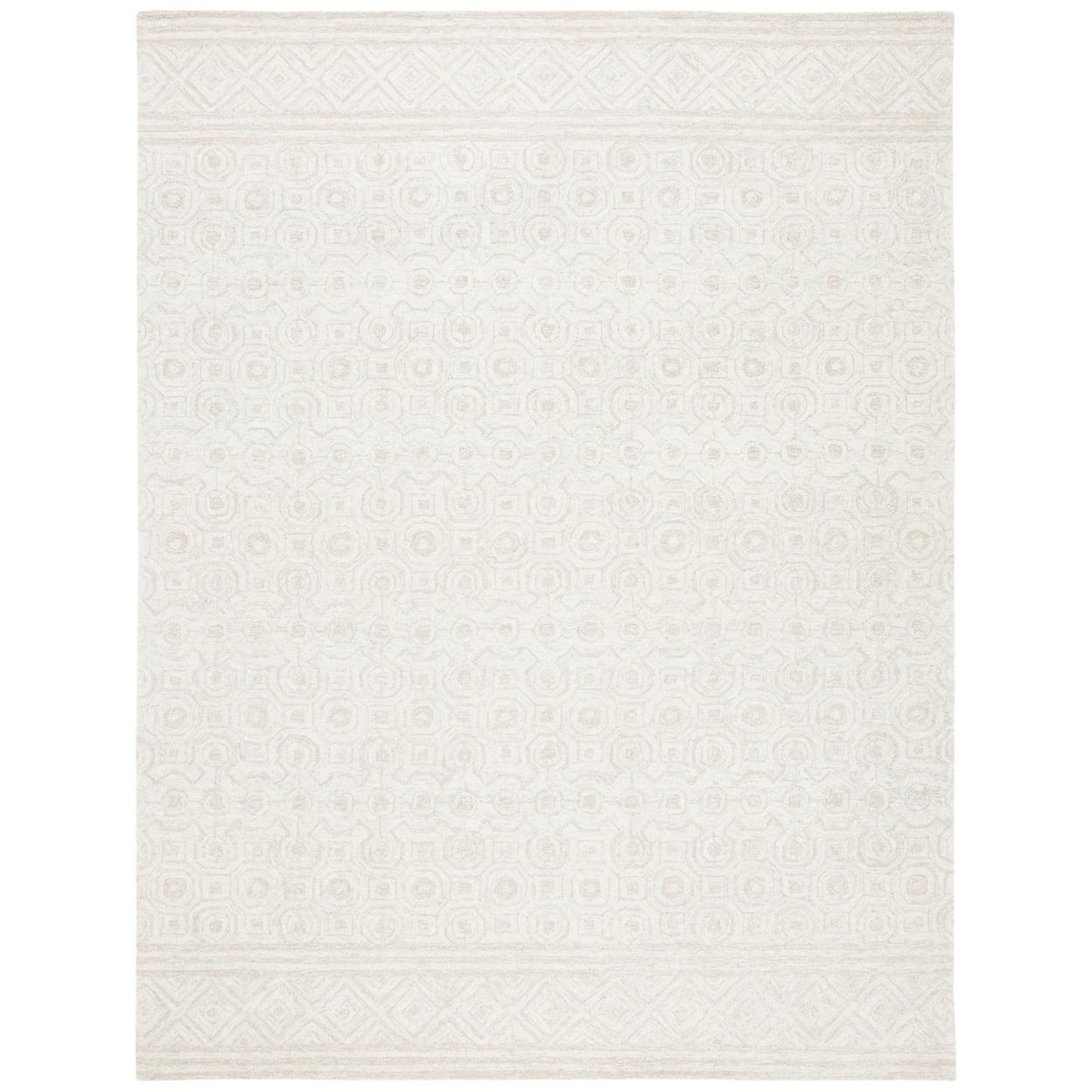 Micro-Loop MLP950 Hand Tufted Indoor Accent Rug - Ivory/Light Green - 4'x6' - Safavieh