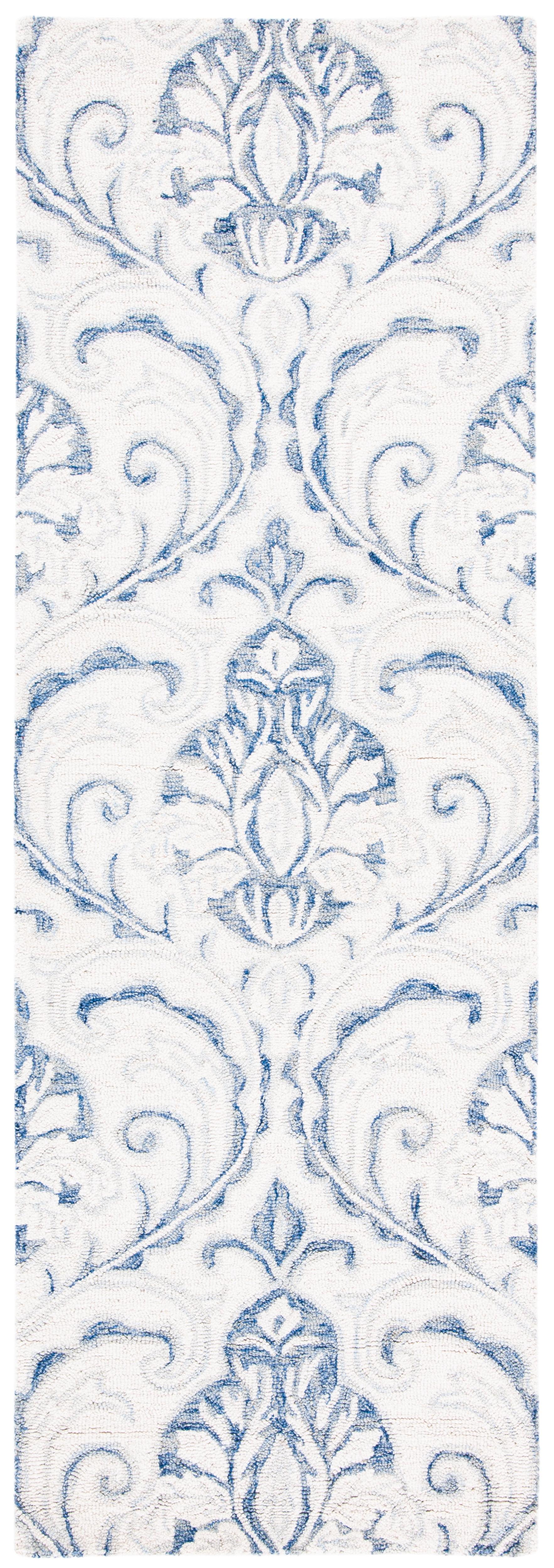 Micro-Loop MLP532 Hand Tufted Runner Rug - Ivory/Blue - 2'3"x9' - Safavieh.