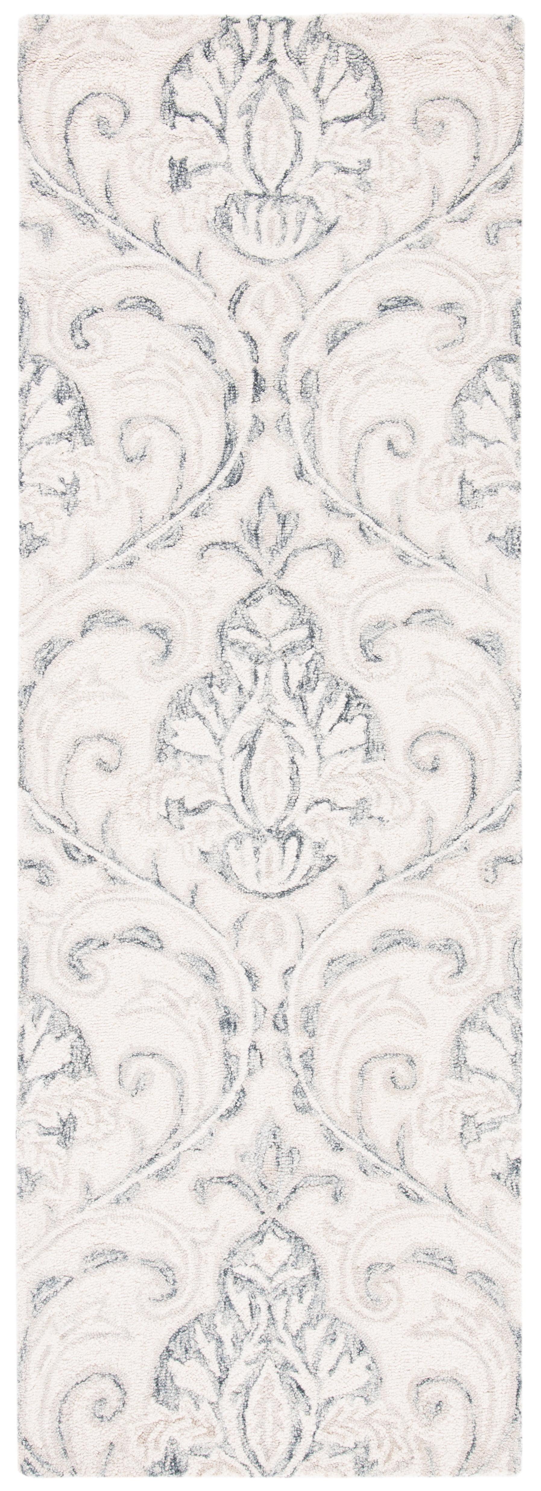 Micro-Loop MLP532 Hand Tufted Runner Rug - Ivory/Grey - 2'3"x11' - Safavieh.