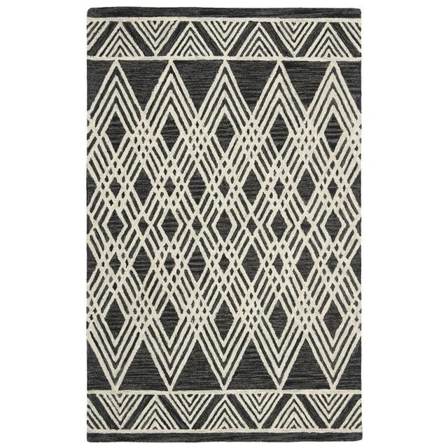 Micro-Loop MLP155 Hand Tufted Area Rug - Charcoal/Ivory - 5'x8' - Safavieh.