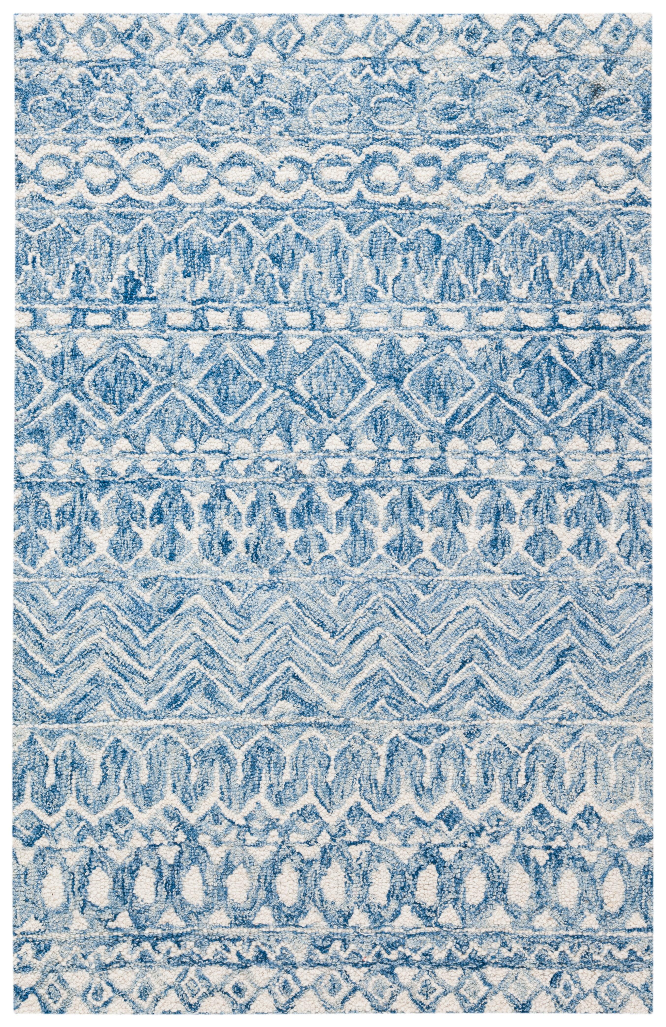 Micro-Loop MLP502 Hand Tufted Indoor Accent Rug - Blue/Ivory - 2'x3' - Safavieh