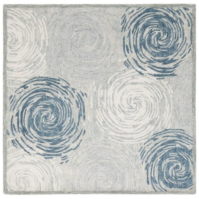 Micro-Loop MLP382 Hand Tufted Area Rug - Grey/Ivory - 5'x5' - Safavieh.