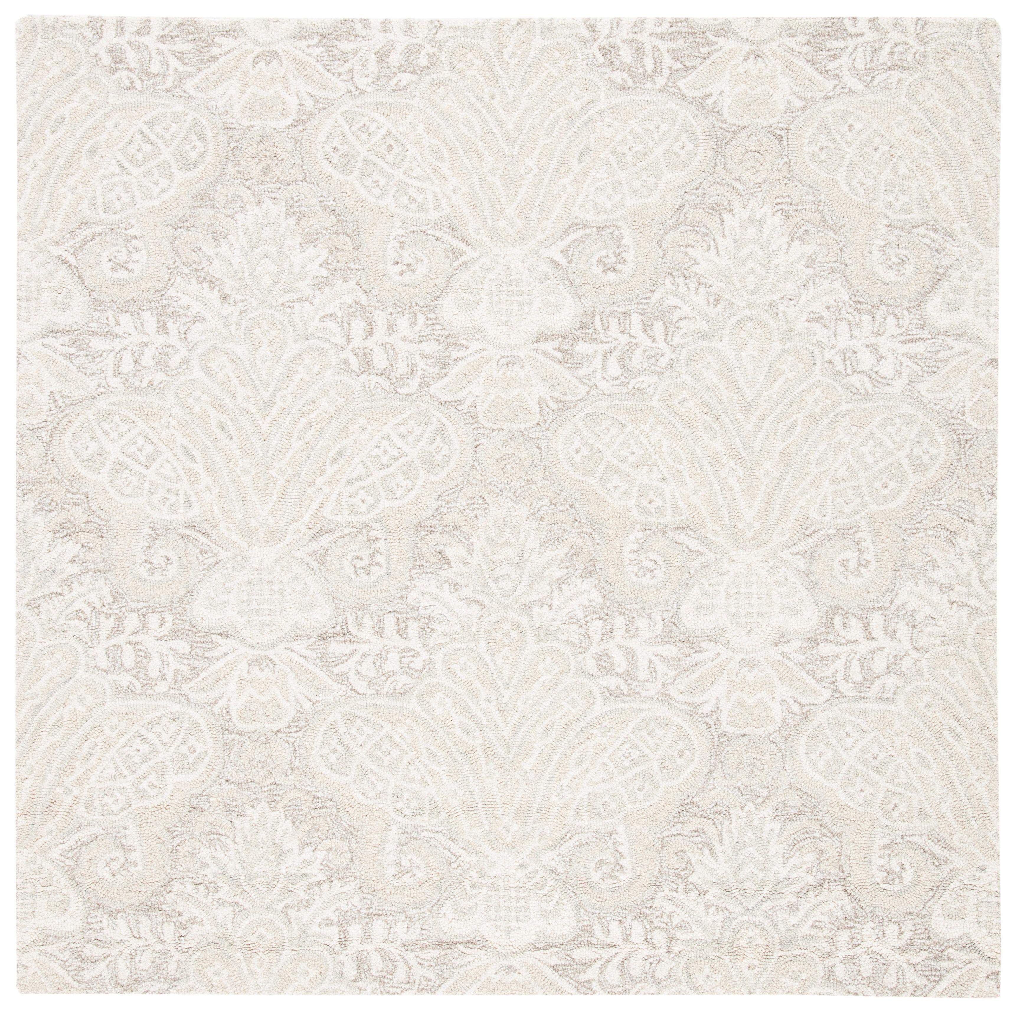 Micro-Loop MLP539 Hand Tufted Indoor Area Rug - Beige - 5'x5' - Safavieh