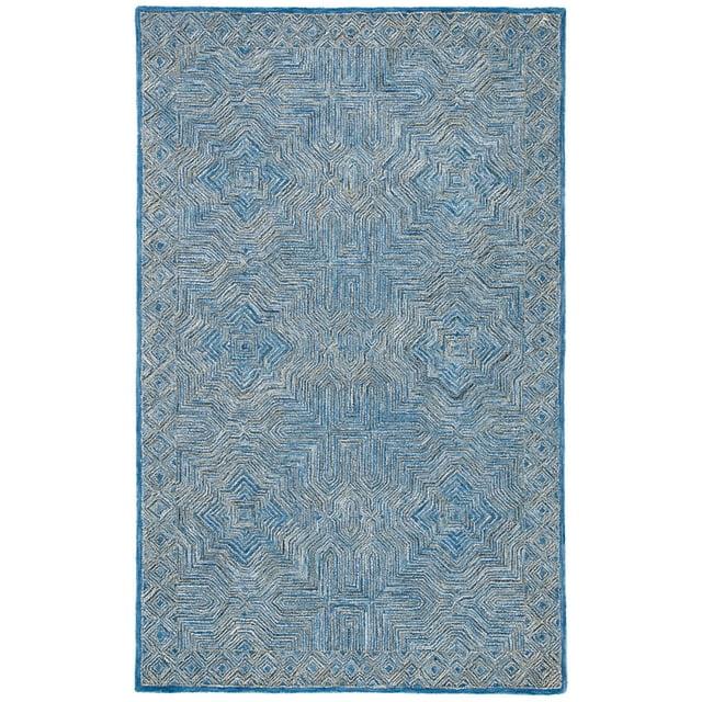 Micro-Loop MLP975 Hand Tufted Area Rug - Blue - 5'x8' - Safavieh.