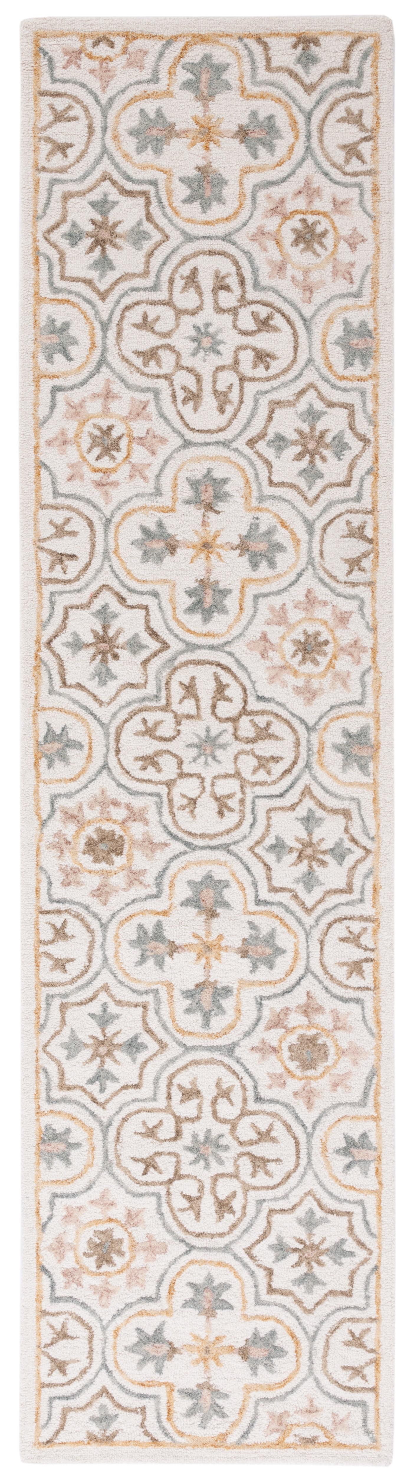 Micro-Loop MLP381 Hand Tufted Indoor Runner Rug - Ivory/Grey - 2'3"x9' - Safavieh