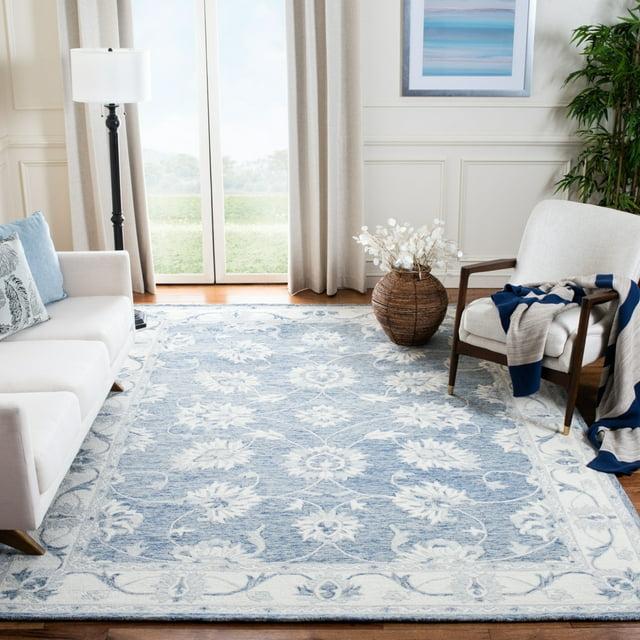 Micro-Loop MLP536 Hand Tufted Indoor Area Rug - Blue/Ivory - 9'x12' - Safavieh