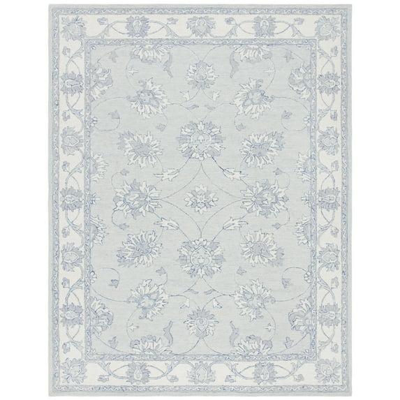 SAFAVIEH Micro-Loop Alfombra Oriental Larry, Azul Claro/marfil, 8' x 10'