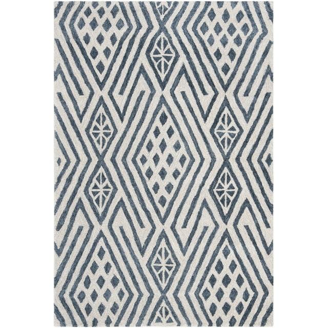 Micro-Loop MLP611 Hand Tufted Area Rug - Blue/Ivory - 4'x6' - Safavieh.