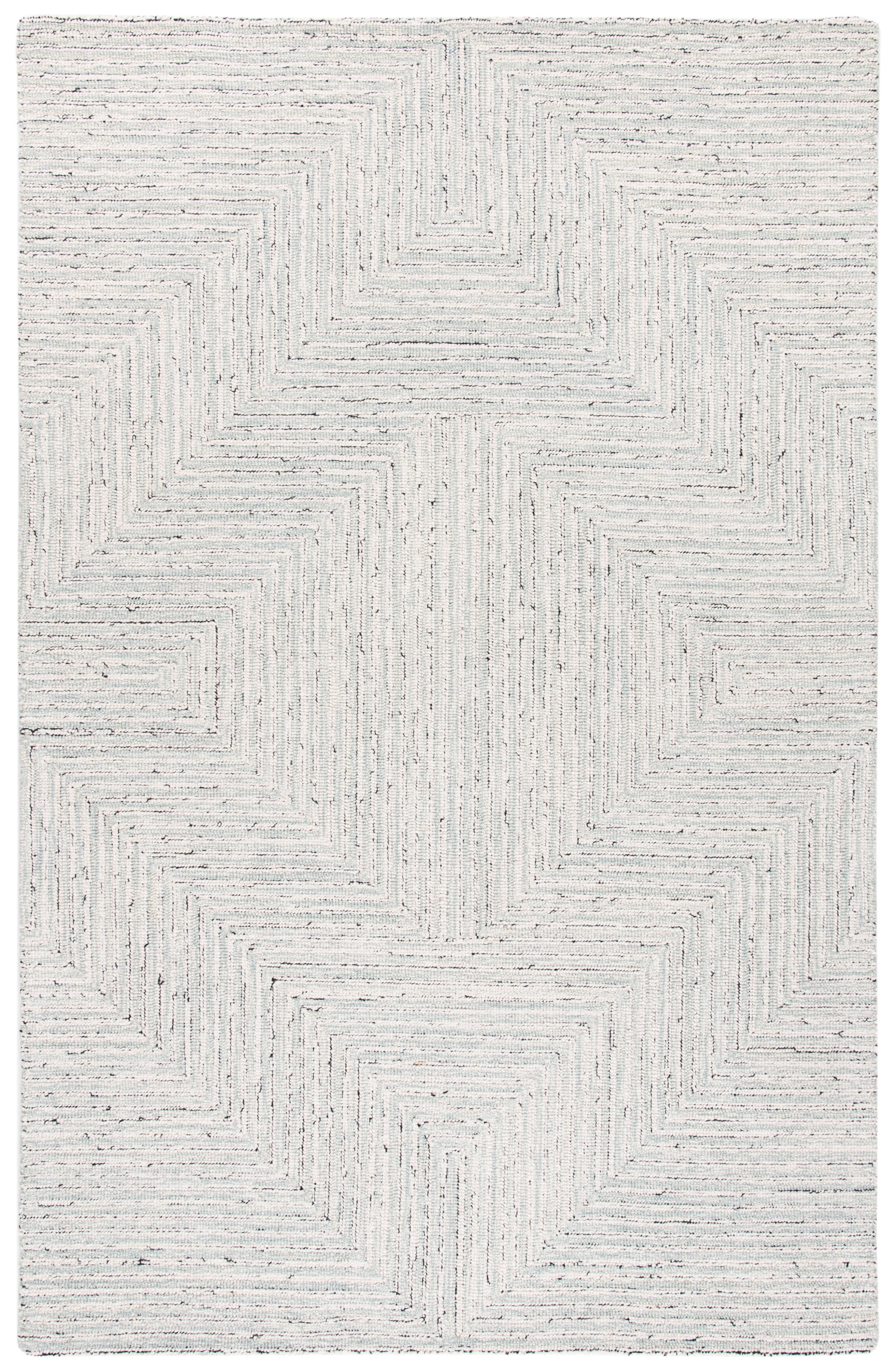 Gray Handmade Wool Tufted 5x8 Area Rug