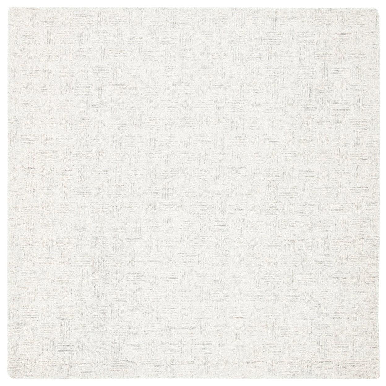 Ivory Wool Elegance 5' Square Tufted Area Rug