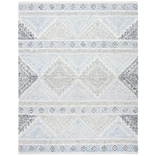 Micro-Loop MLP206 Hand Tufted Indoor Area Rug - Ivory/Grey - 8'x10' - Safavieh