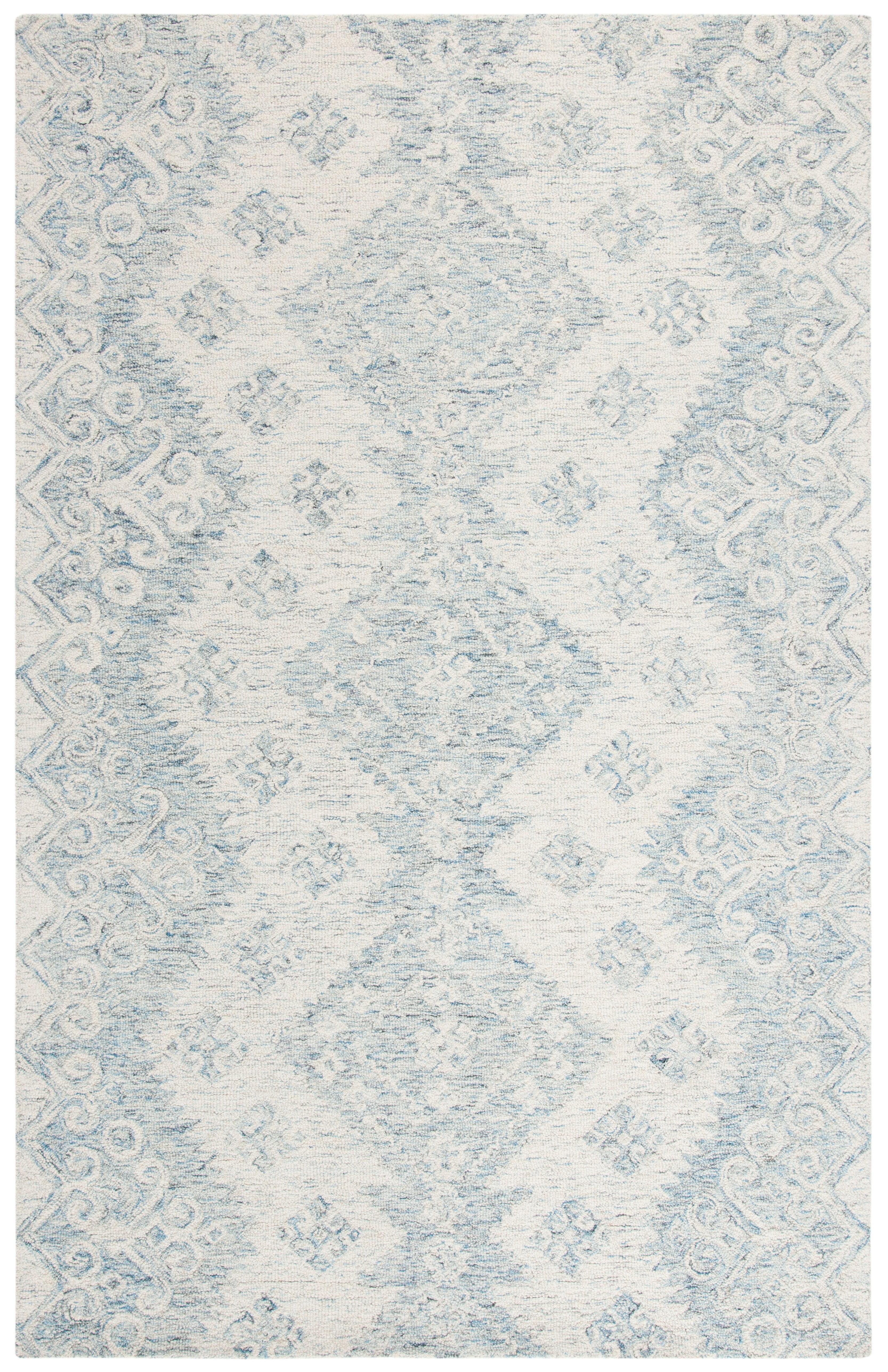 Micro-Loop MLP951 Hand Tufted Indoor Accent Rug - Ivory/Blue - 2'3"x4' - Safavieh