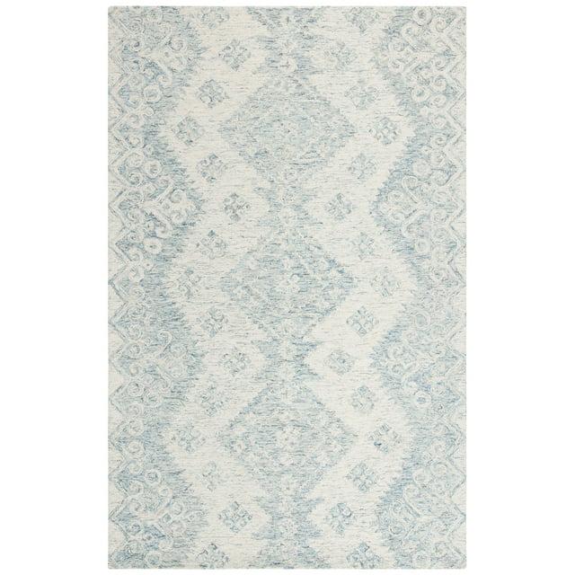 Micro-Loop MLP951 Hand Tufted Indoor Accent Rug - Ivory/Blue - 2'3"x4' - Safavieh