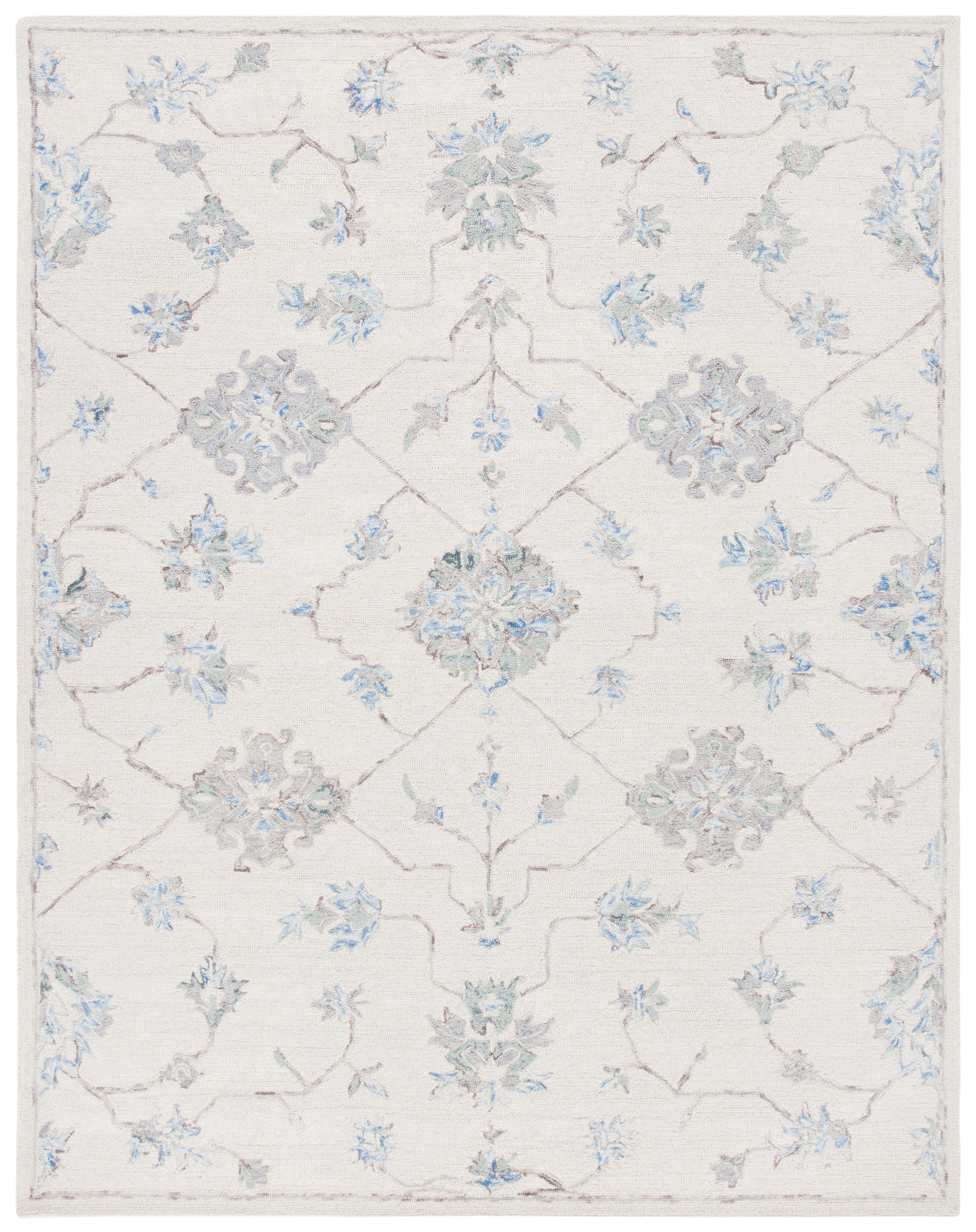Micro-Loop MLP534 Hand Tufted Indoor Area Rug - Ivory/Grey - 9'x12' - Safavieh