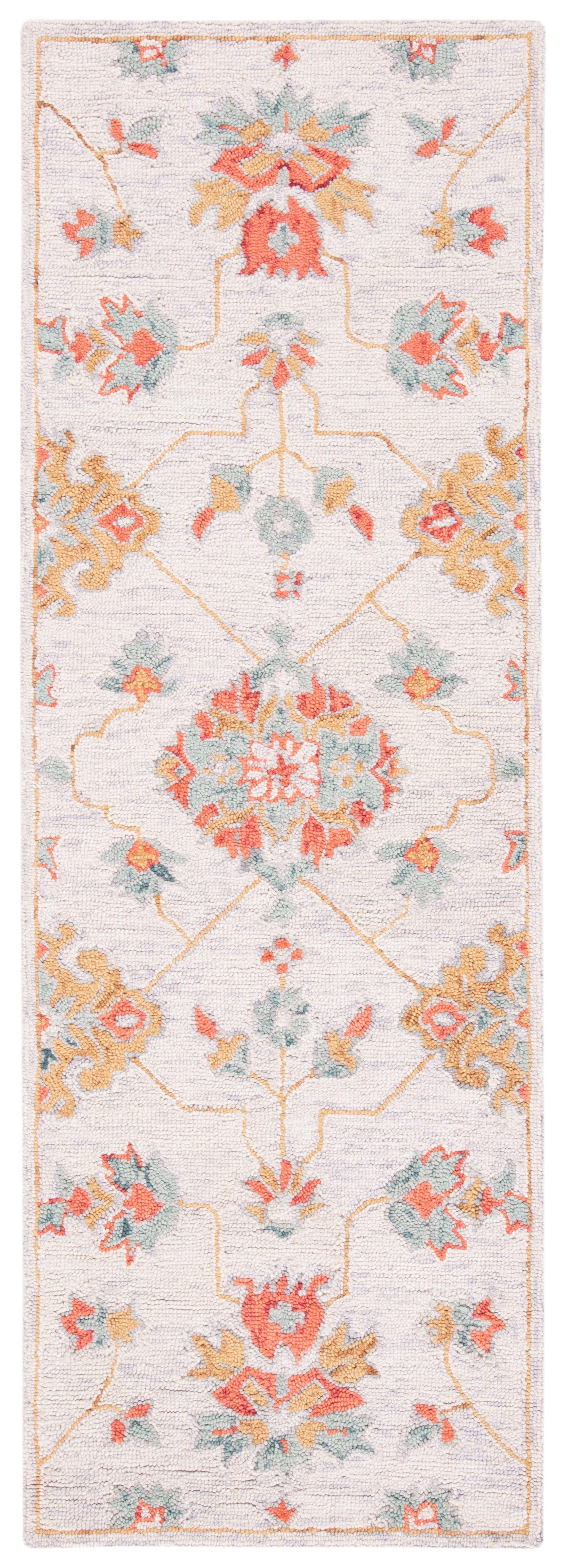 Micro-Loop MLP534 Hand Tufted Runner Rug - Silver/Red - 2'3"x7' - Safavieh.