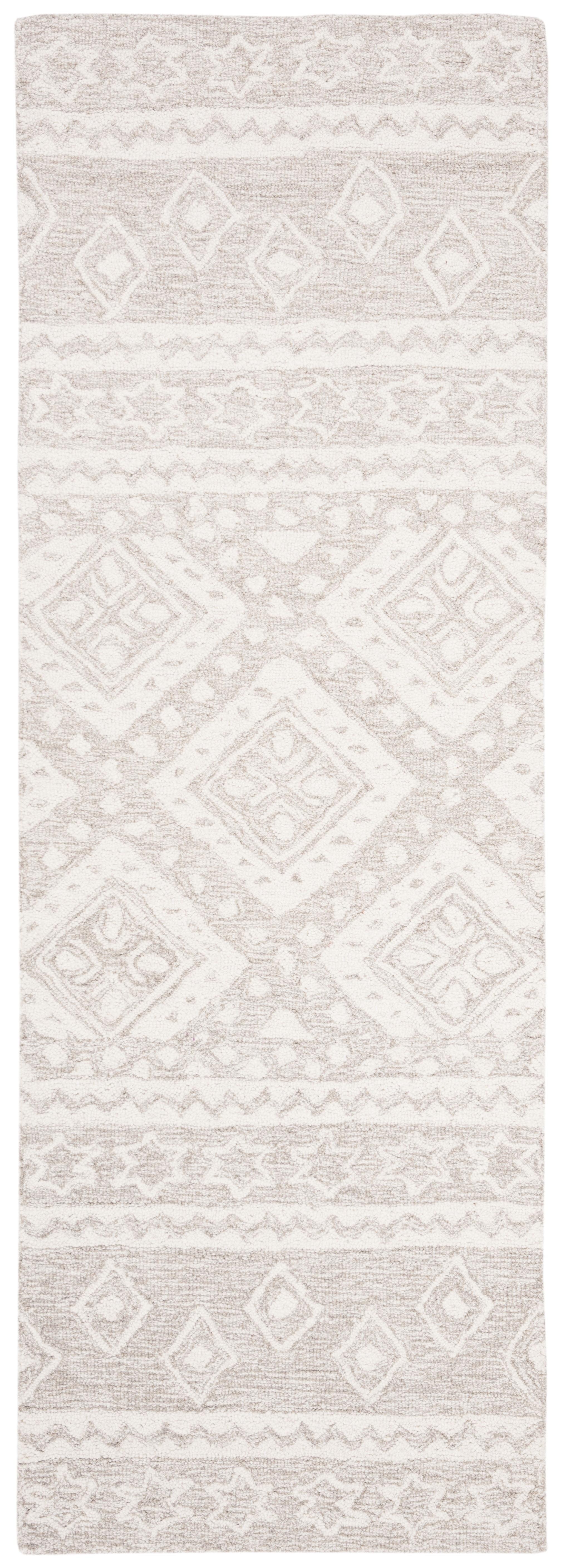 Micro-Loop MLP501 Hand Tufted Indoor Runner Rug - Beige/Ivory - 2'3"x9' - Safavieh