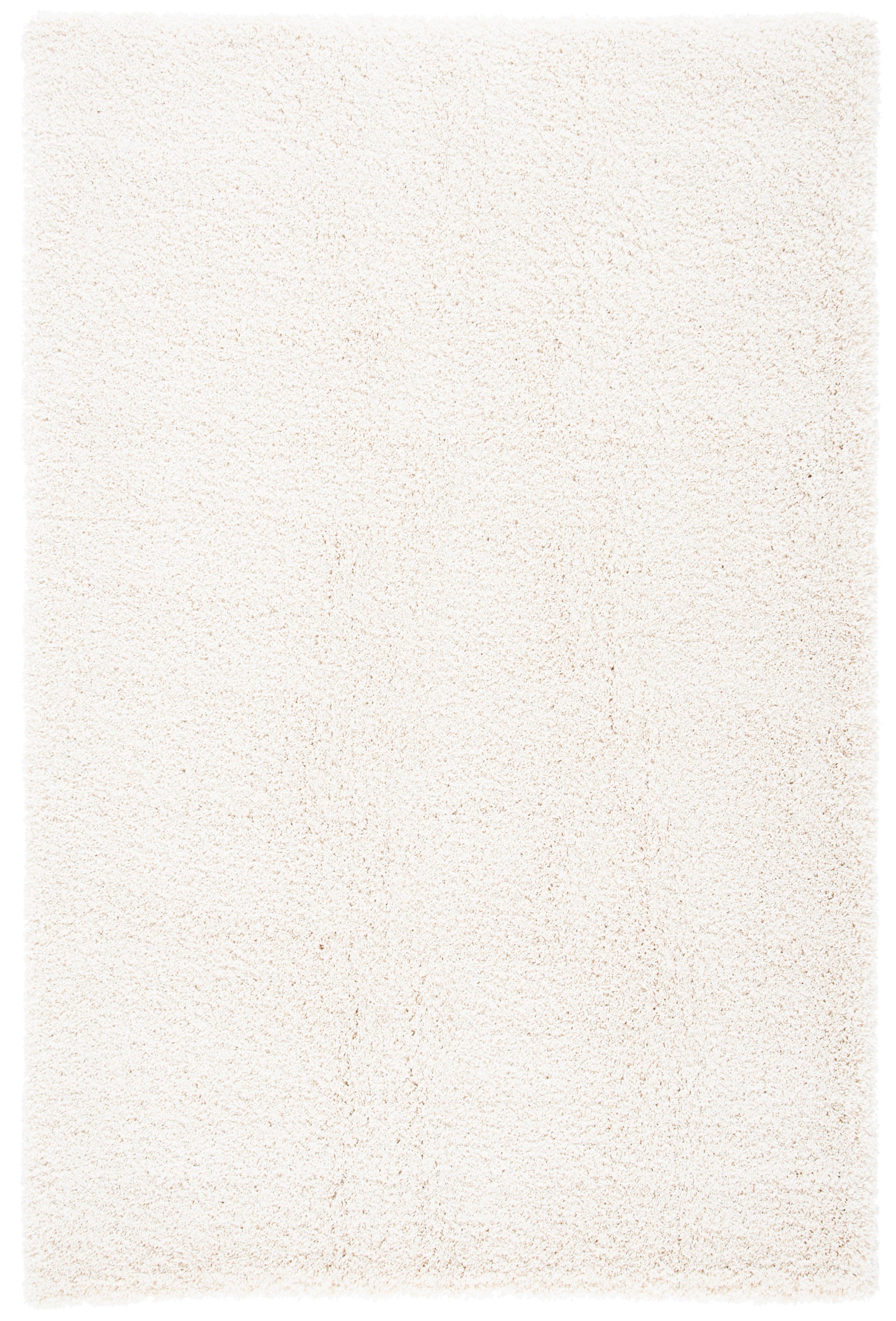 SAFAVIEH Milan Harlow Solid Plush Shag Area Rug, Ivory, 10' x 14'